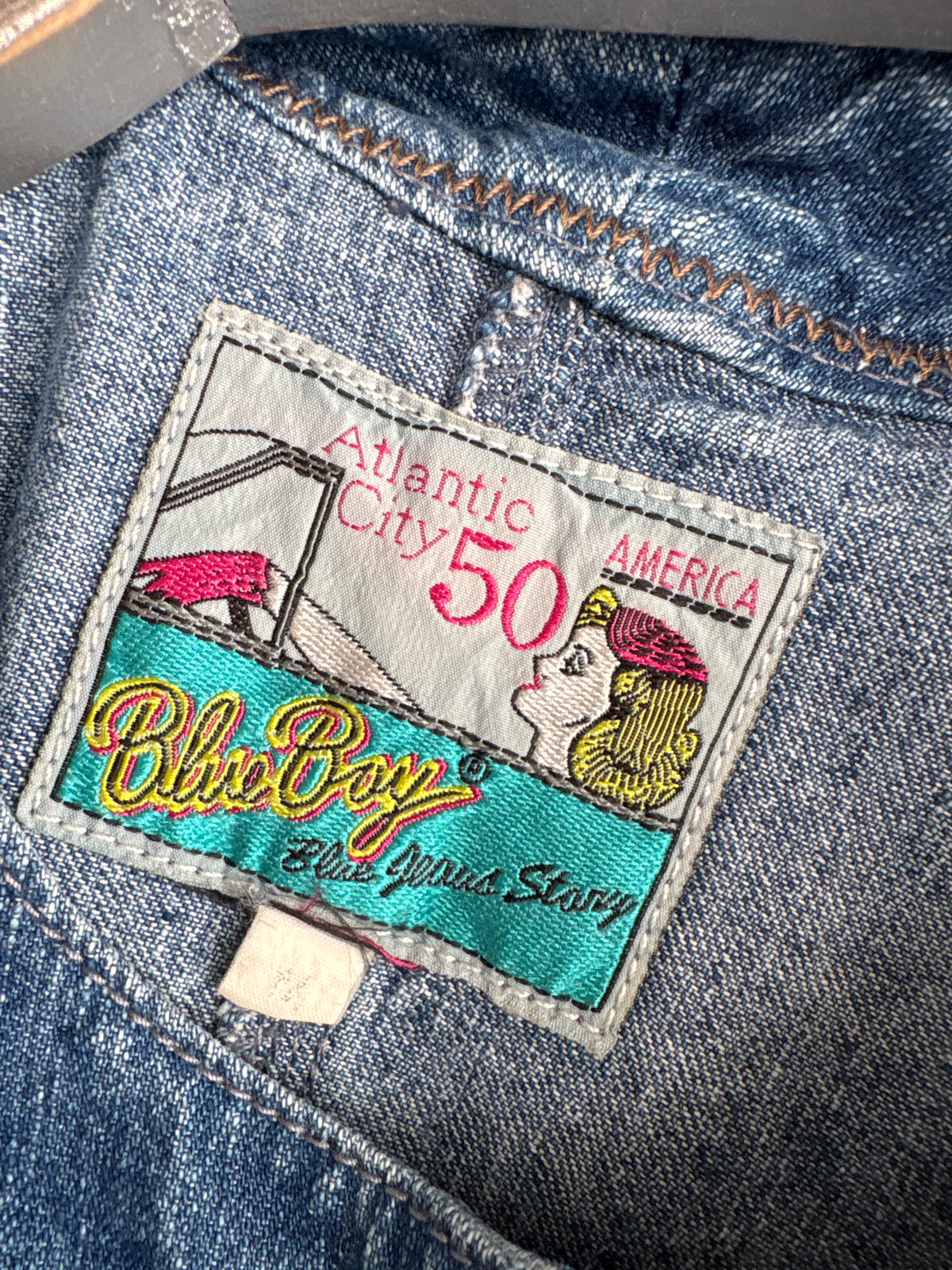 Geaca vintage new old stock de jeans nouă cu etichetă cu toggle closure