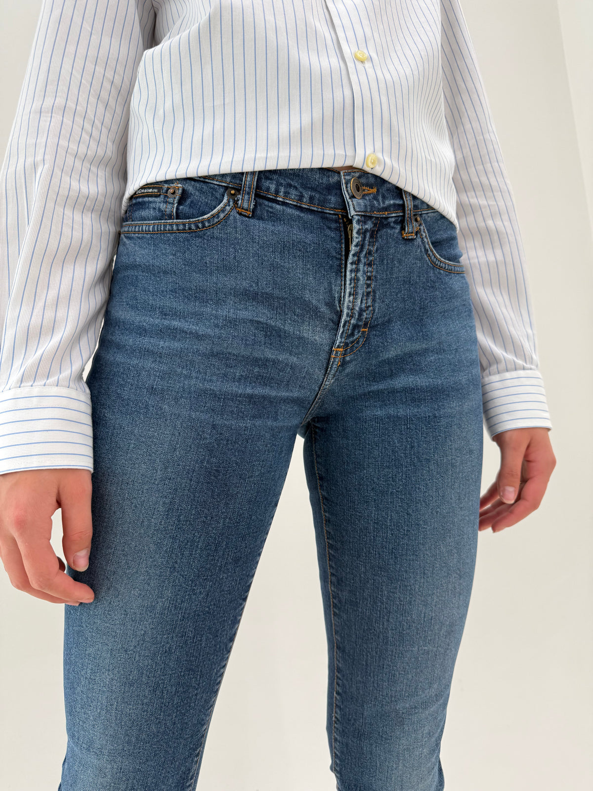 Jeans Dolce&Gabbana vintage tall clasic wash straight leg ultra confort