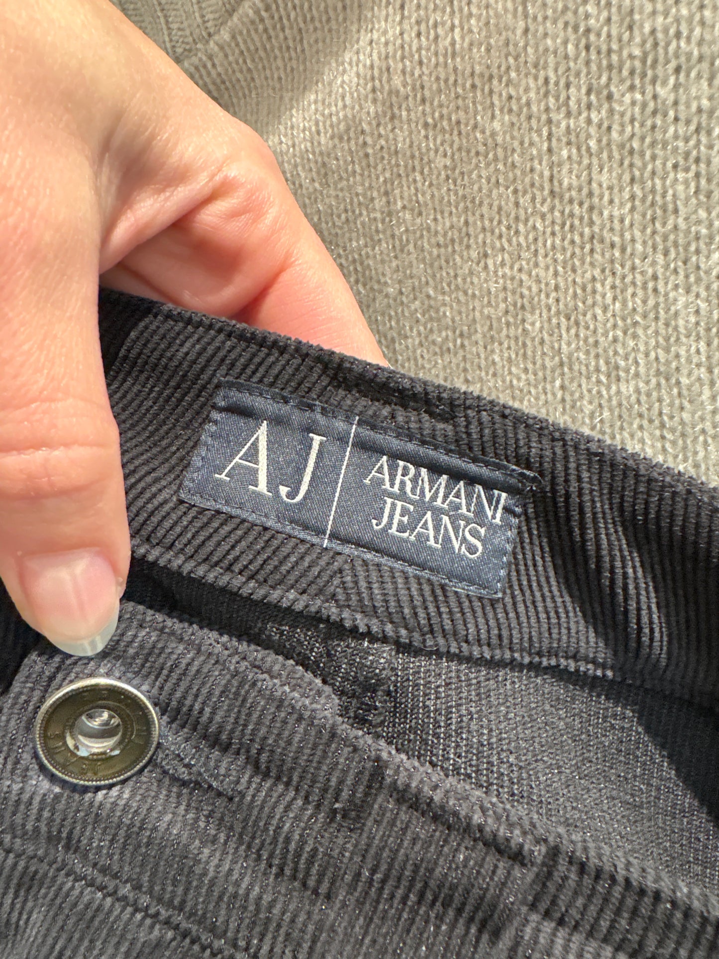 Corduroys Armani negri confort