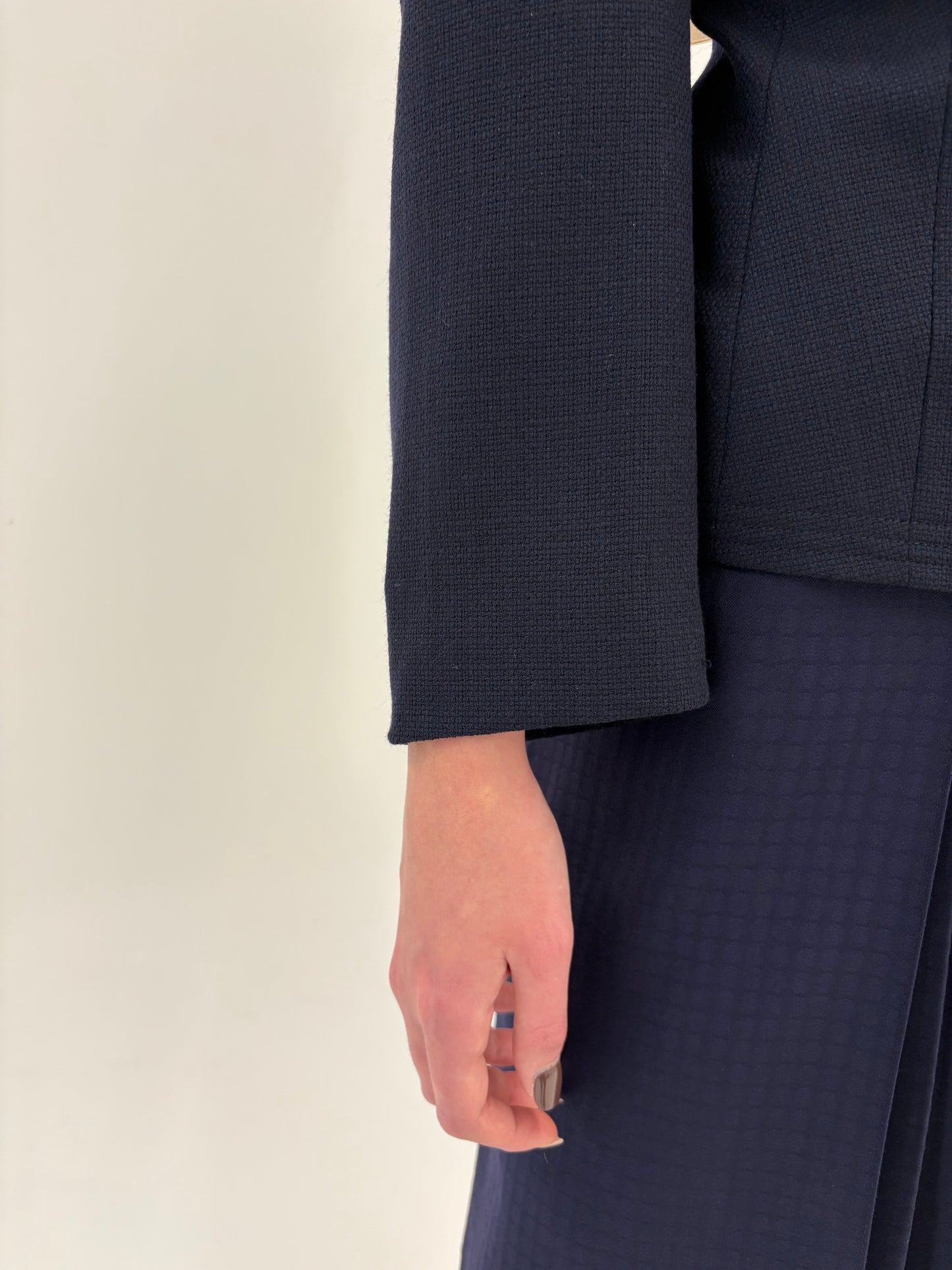 Sacou premium italian in stil Chanel din lana pura extrafina certificată