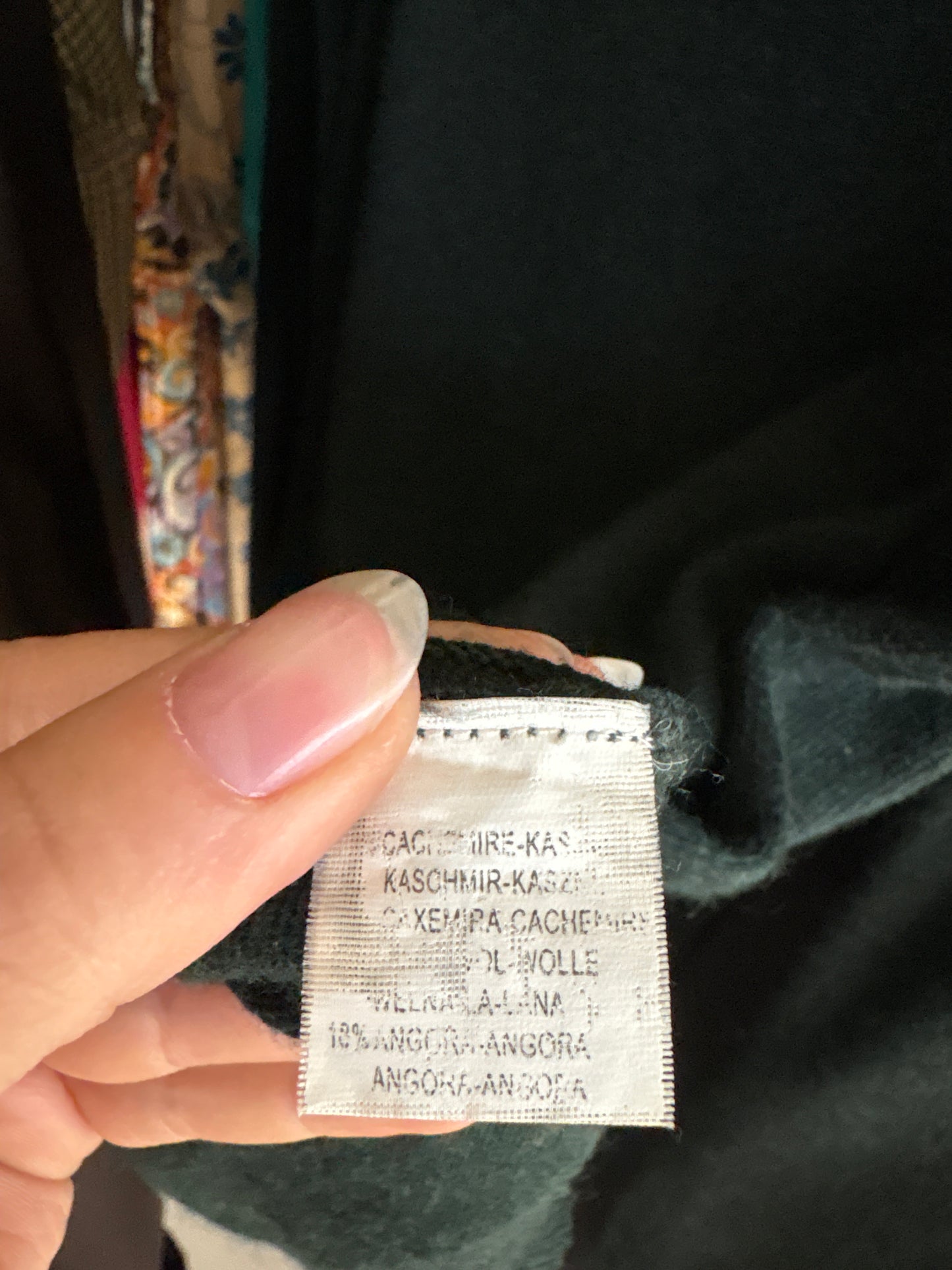 Maleta dark forest green din cașmir