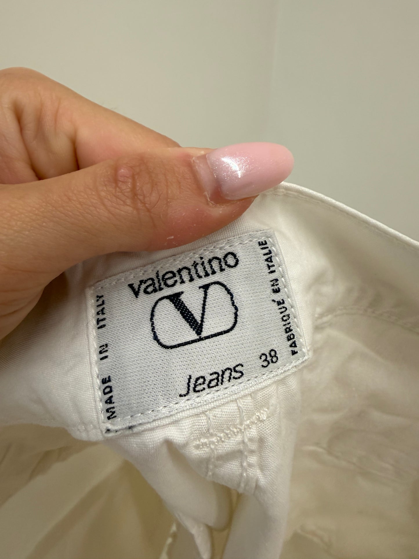 Pantaloni vintage Valentino scurți din poplin excepțional de bumbac