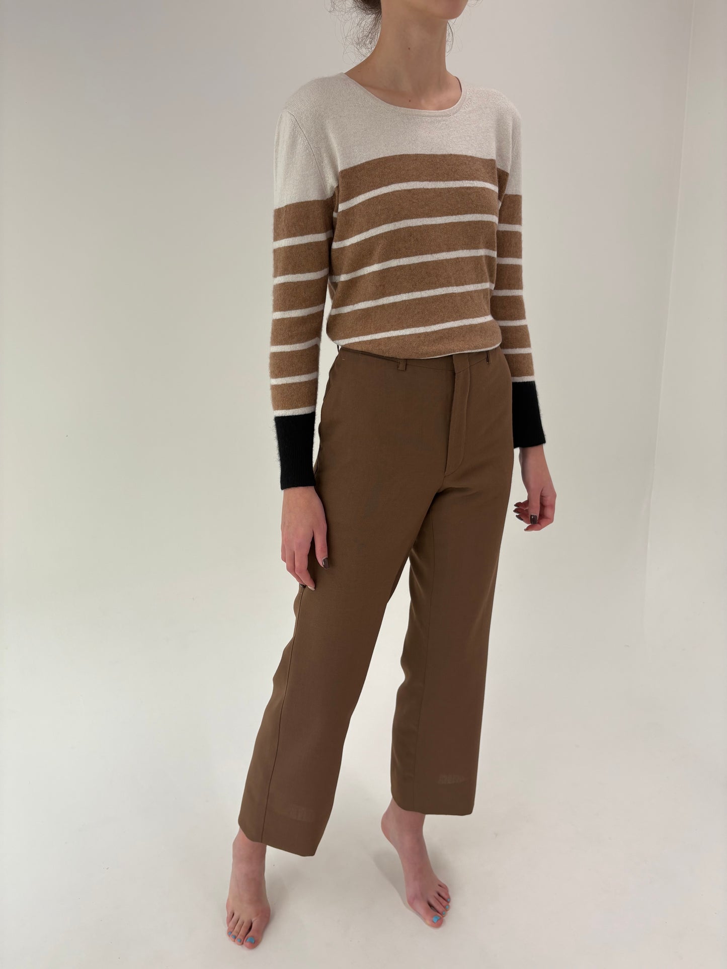 Costum cafe au lait din lana extrafina