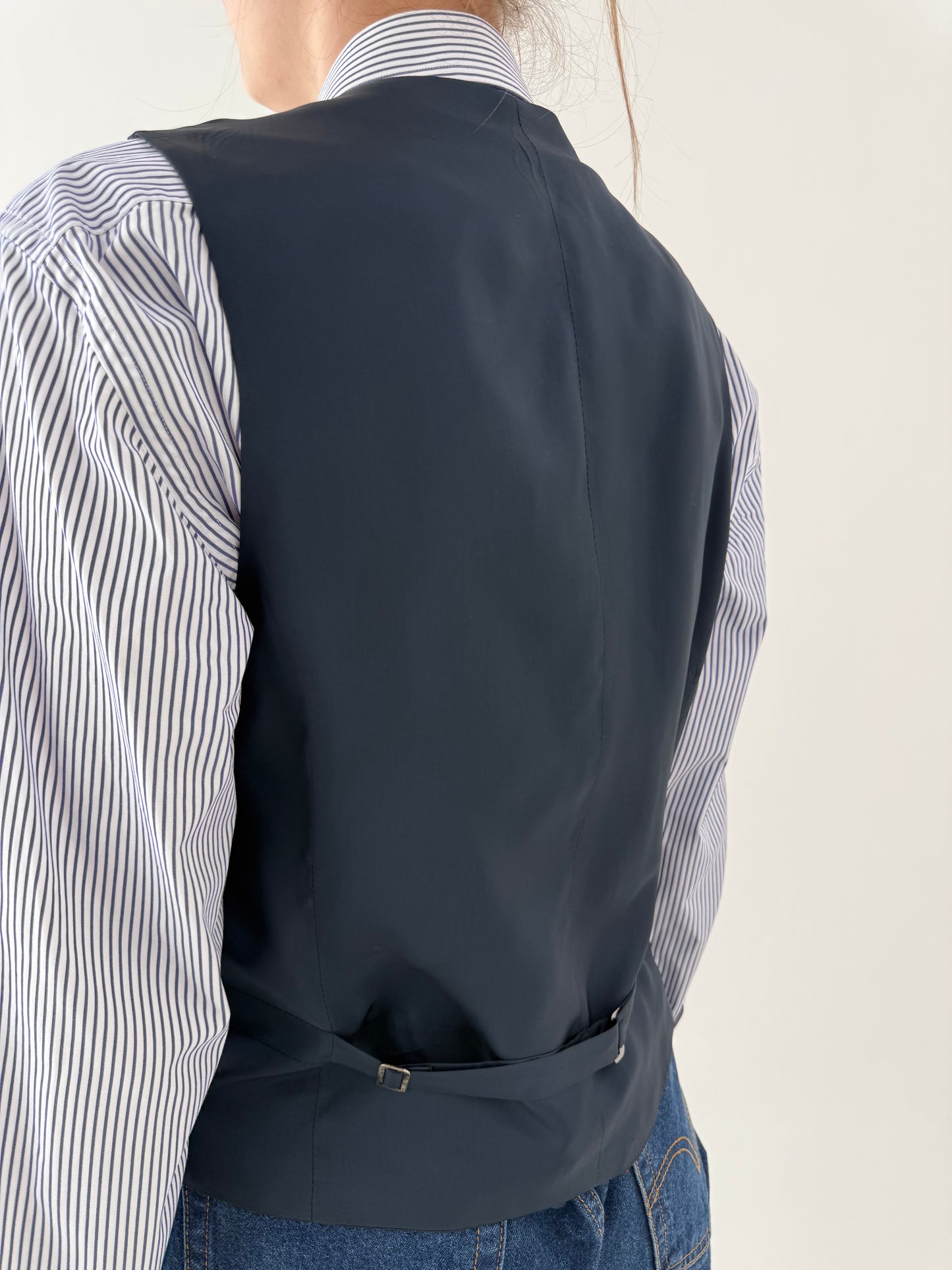 Set sacou + vestă italian din lanita extrafina în croi actual