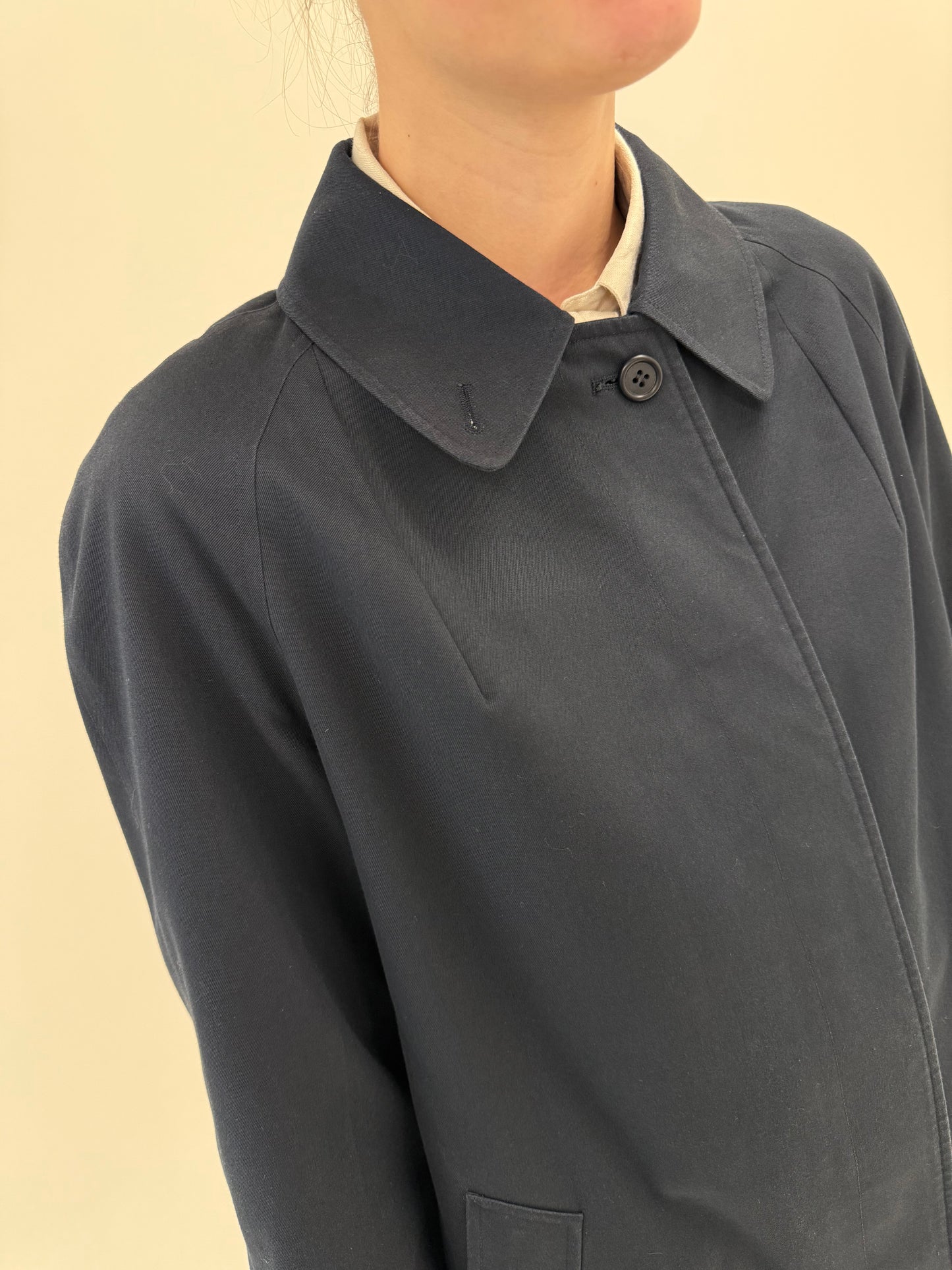 Trench Burberry vintage în croi lung Navy blue