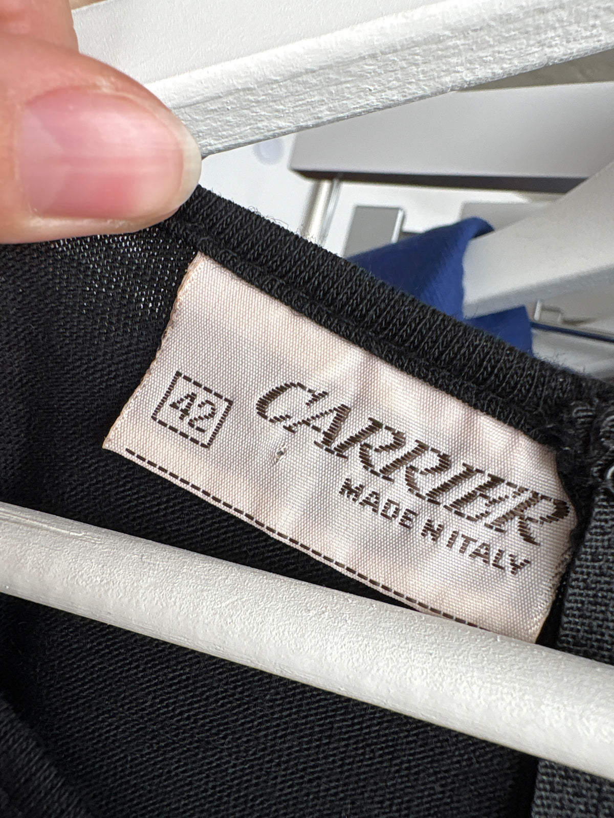 LBD vintage italiană din tricot excepțional de lana extrafina cu aplicații manuale