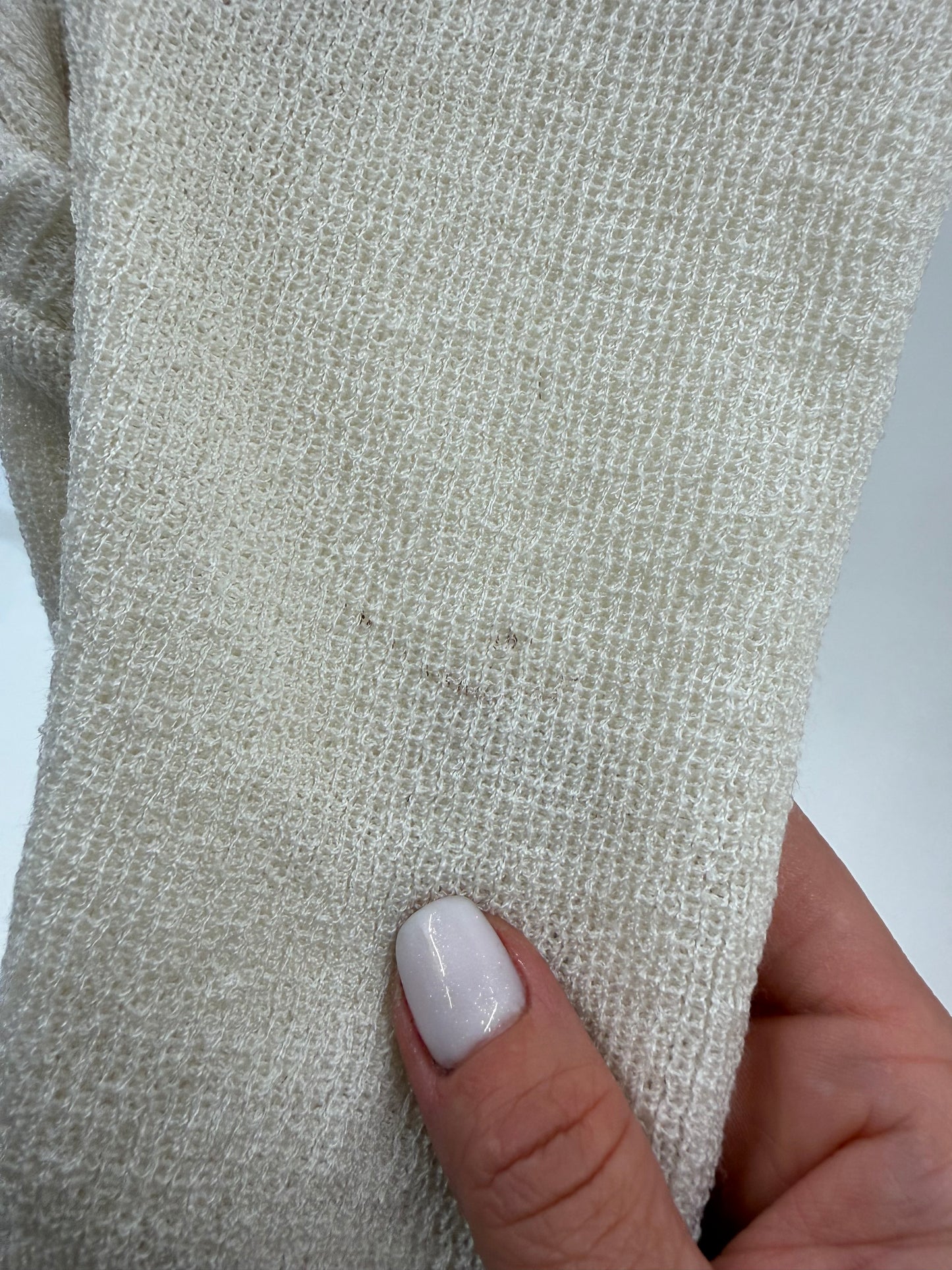 Cardigan vintage butter white din jerse crisp de bumbac cu broderie manuală