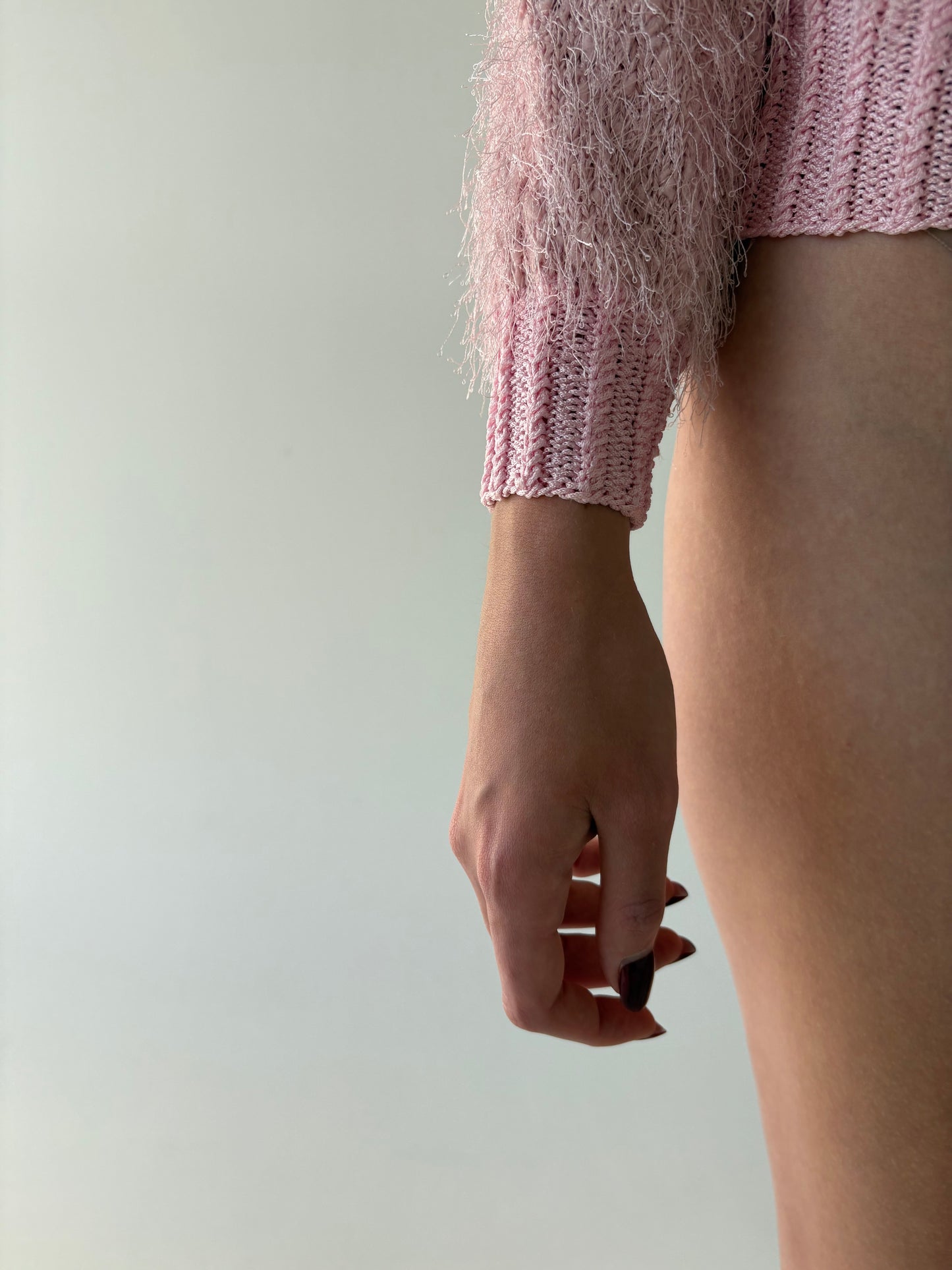 Pulover vinatge excepțional cu naturi bijuterie și 3 tipuri de tricot
