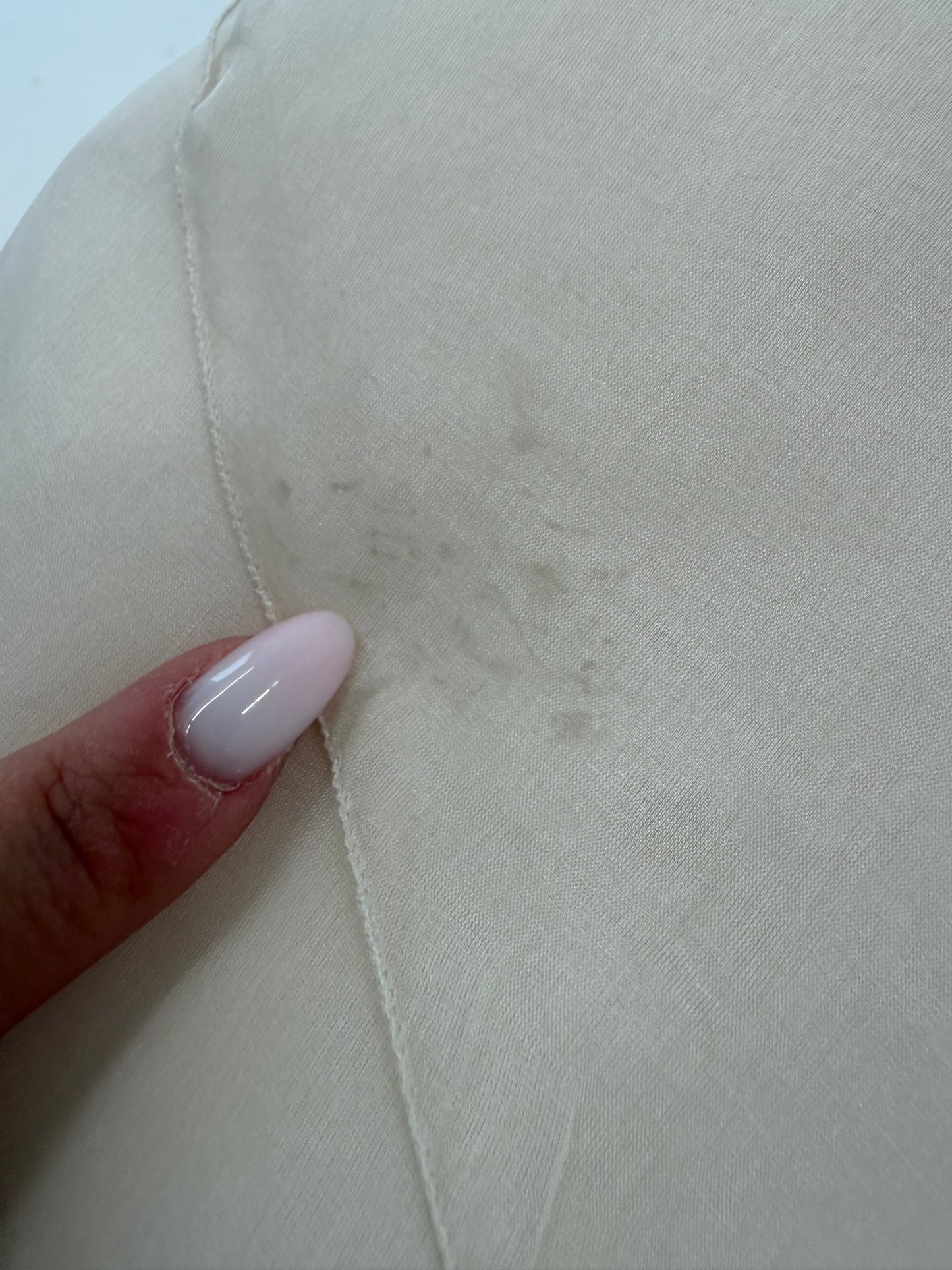 Fustă maxi ivoire mermaid din 3 straturi de organza de mătase naturală