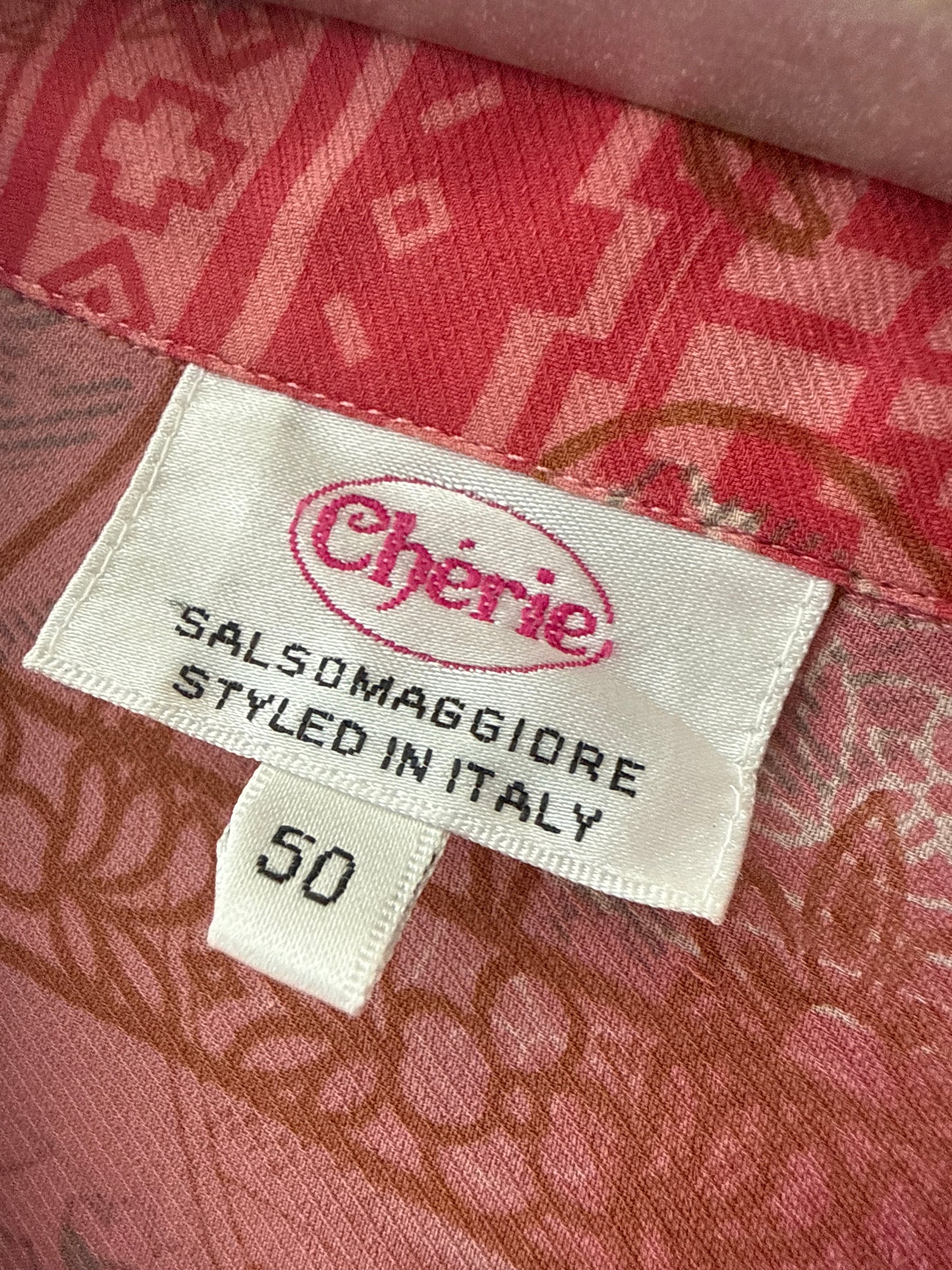 Cămașa din mătase naturală cu print paisley