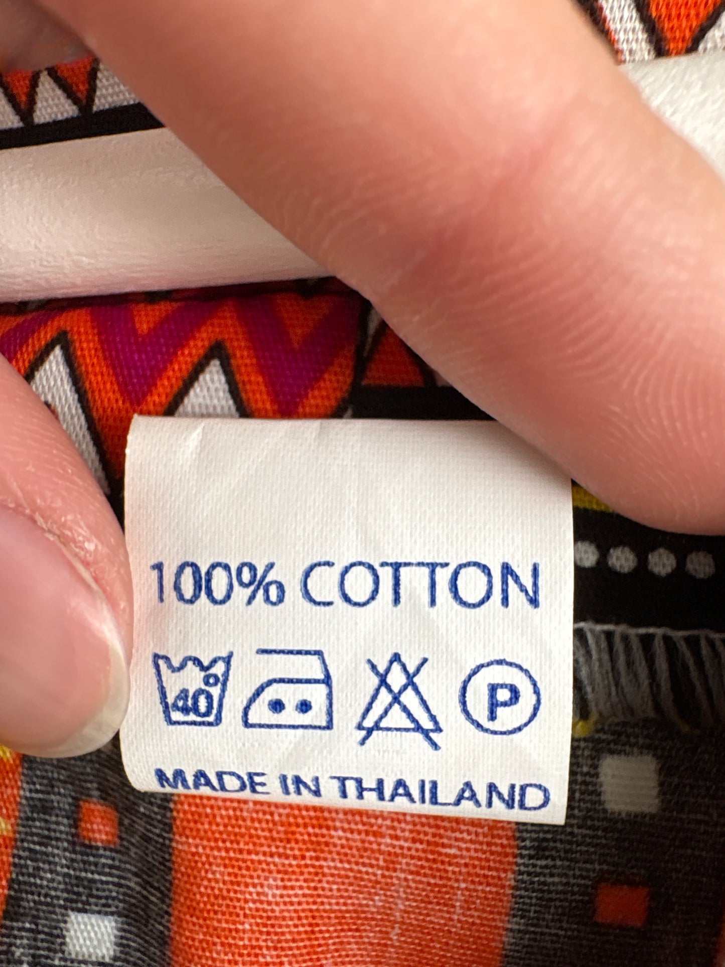 Rochie tip kaftan din pânză de bumbac cu imprimeu în culori tari și talie marcată
