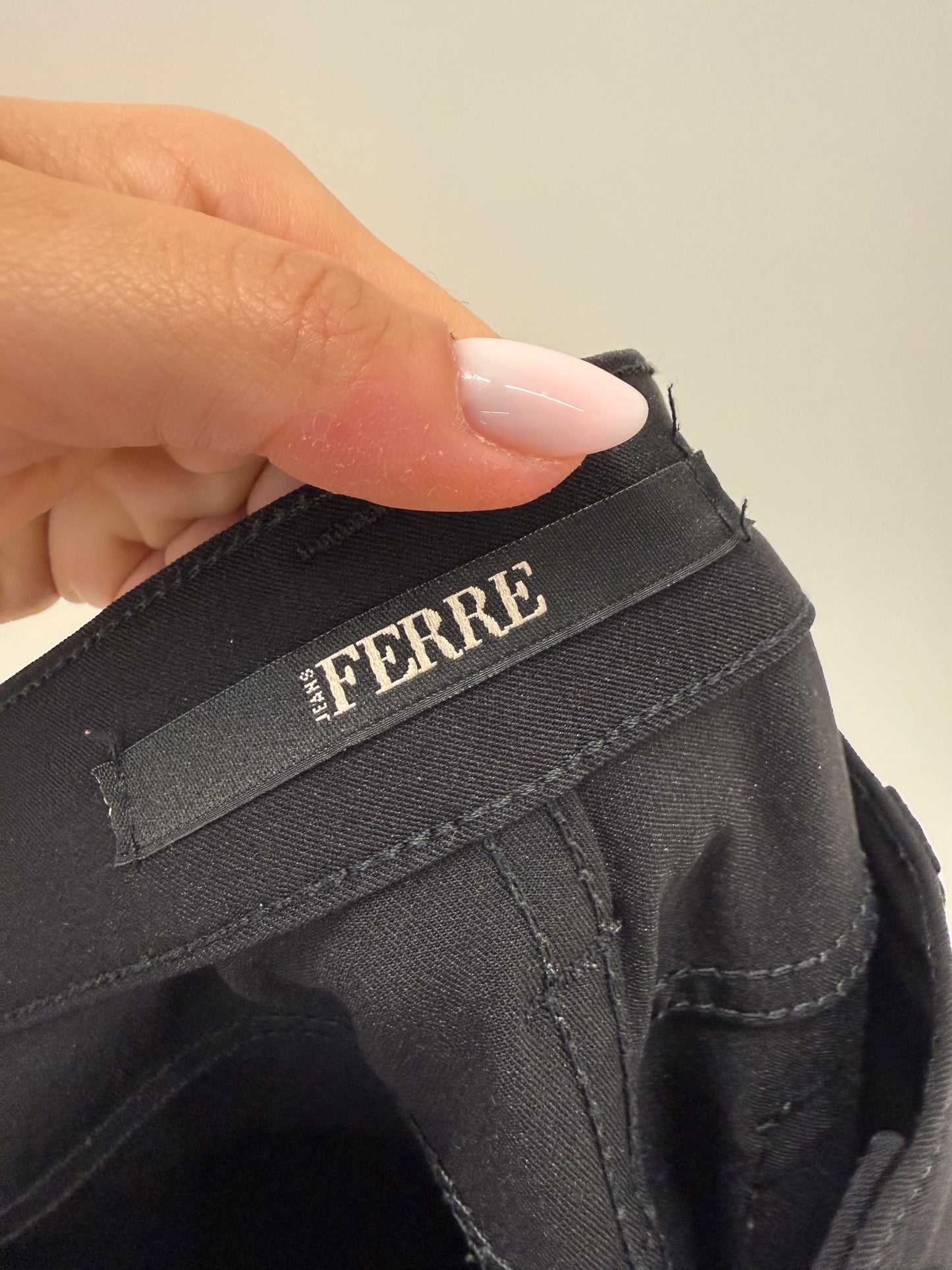 Pantaloni negri luxury Gianfranco Ferre clasici ultra confort modelatori de vară