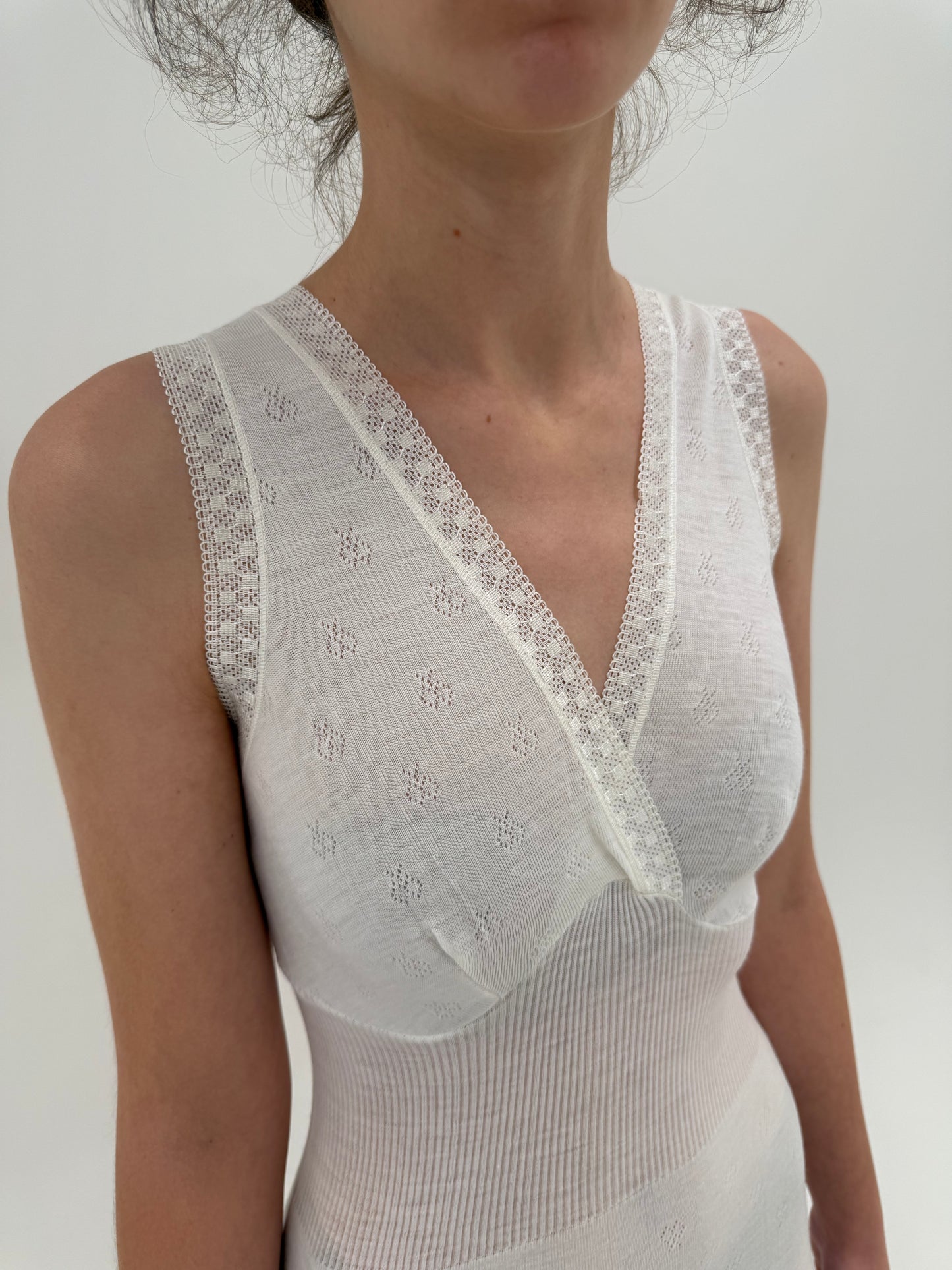 Maieu lung cambrat italian din lana extrafina irestringibila