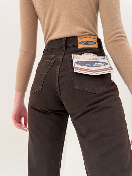 Jeans vintage early Y2K noi cu etichetă și talie înaltă