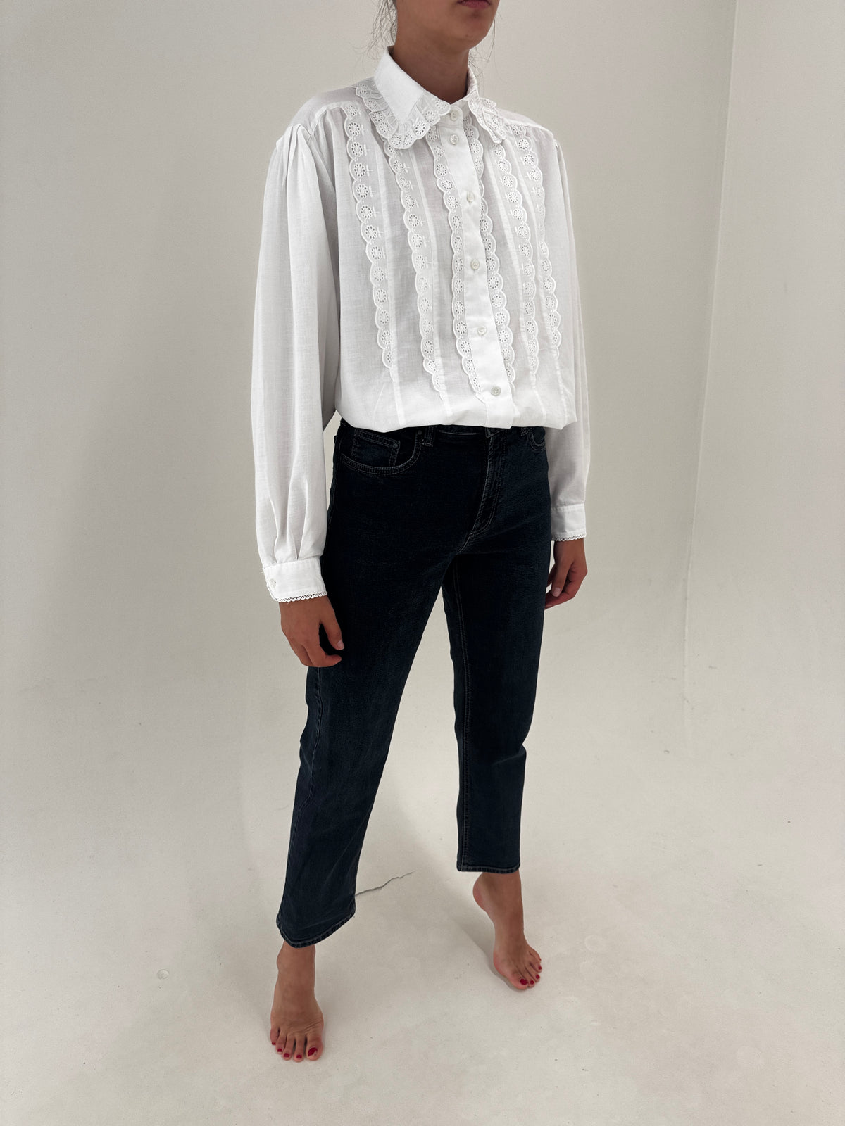 Jeans vintage dark wash straight leg ultra modelator mai plini cu talie înaltă