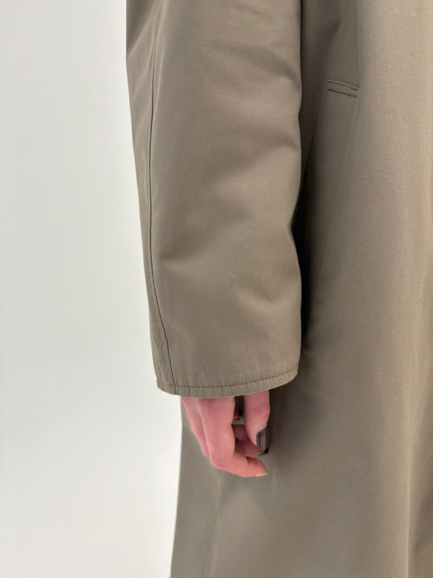 Trench vintage gros cu interior din stofă de lana