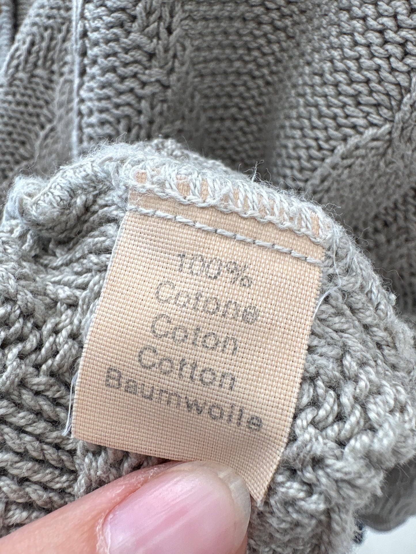 Cardigan italian din bumbac excepțional de gramaj mare petite
