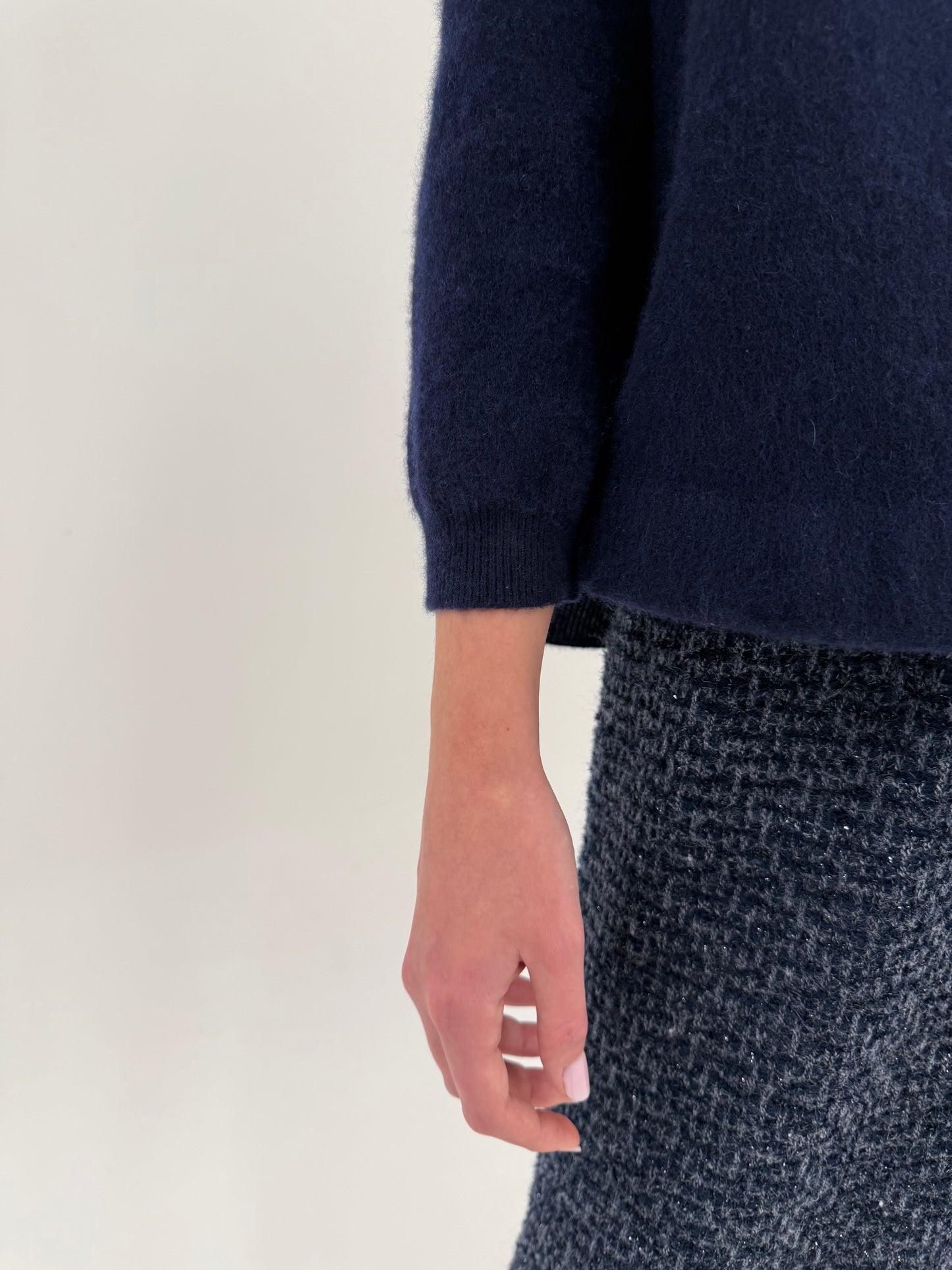 Cardigan din cașmir multiply navy tip capa