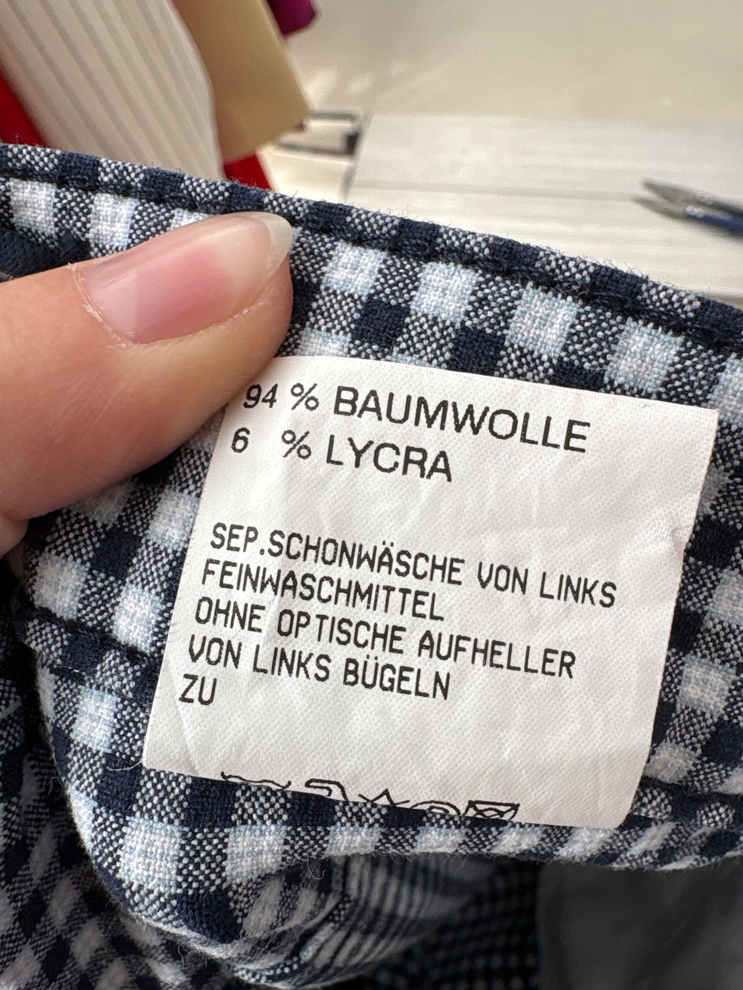 Pantaloni vintage gingham ultra confort modelatori din bumbac