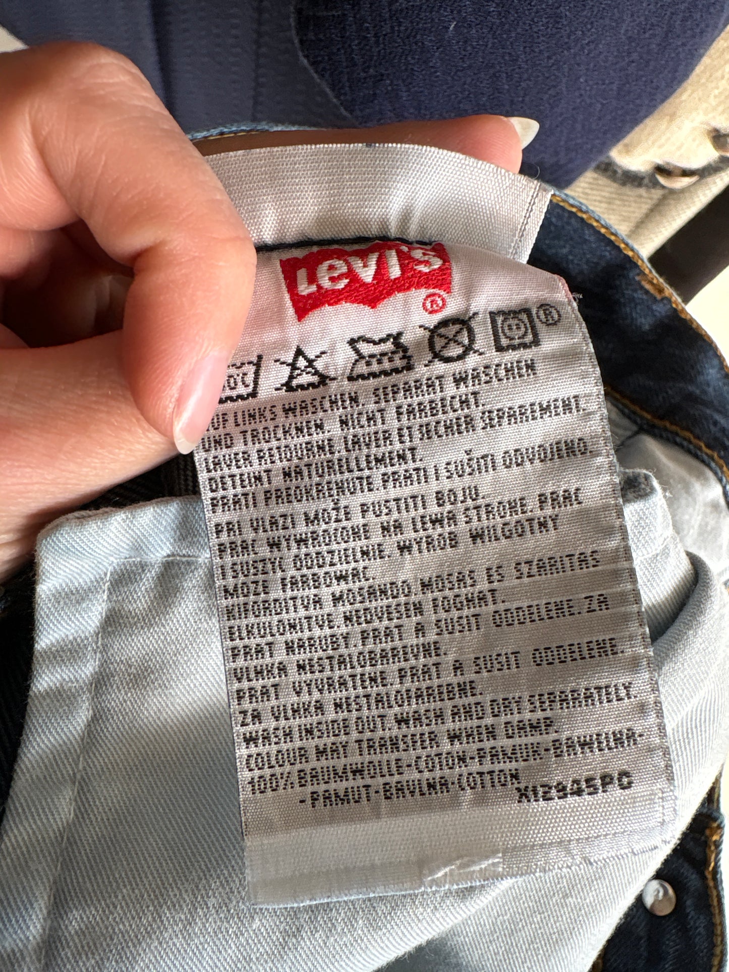 Jeans tall Levi’s 501 dark wash