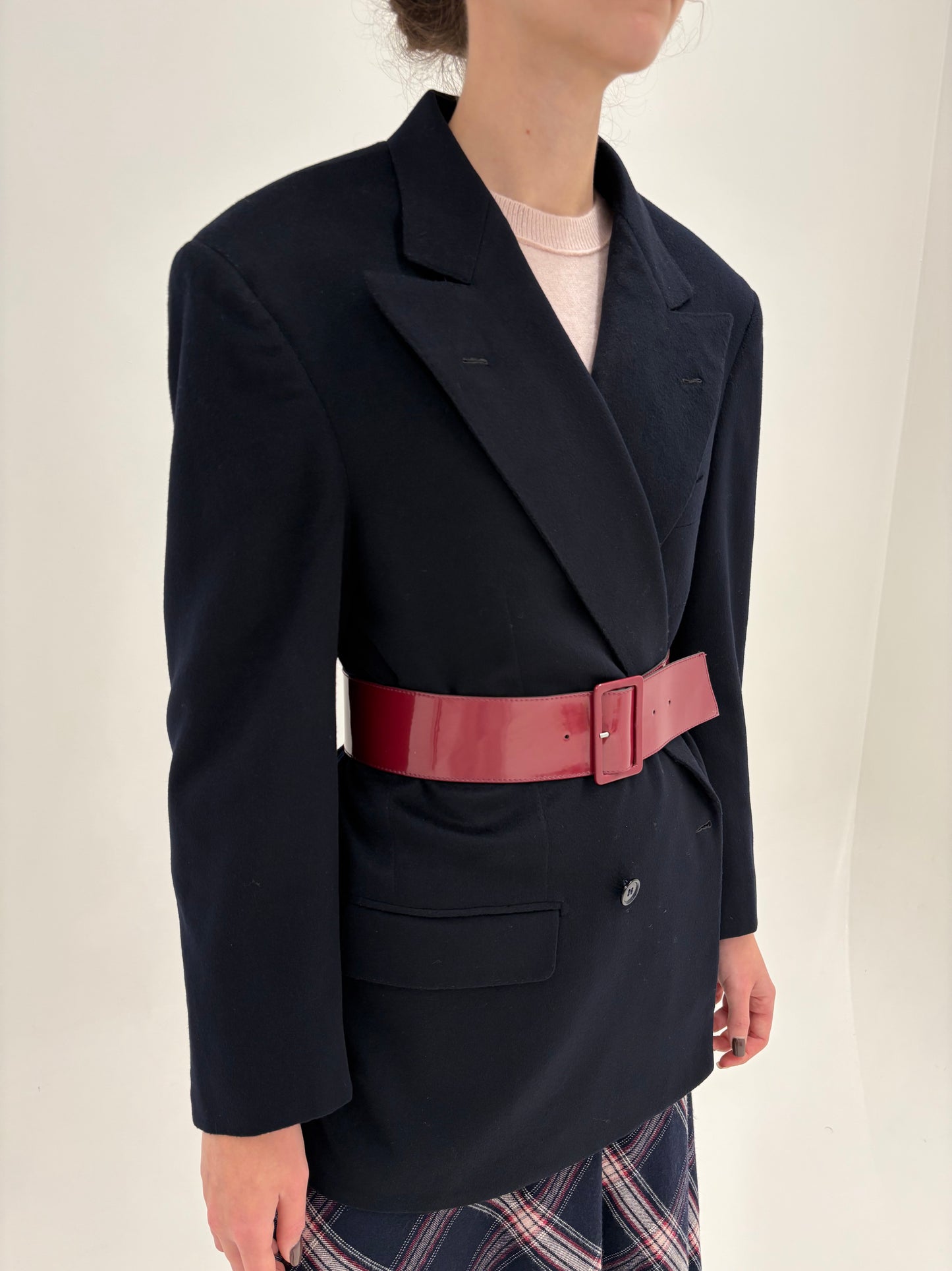 Sacou couture italian Zegna din stofă 100% cașmir cu închidere dublă