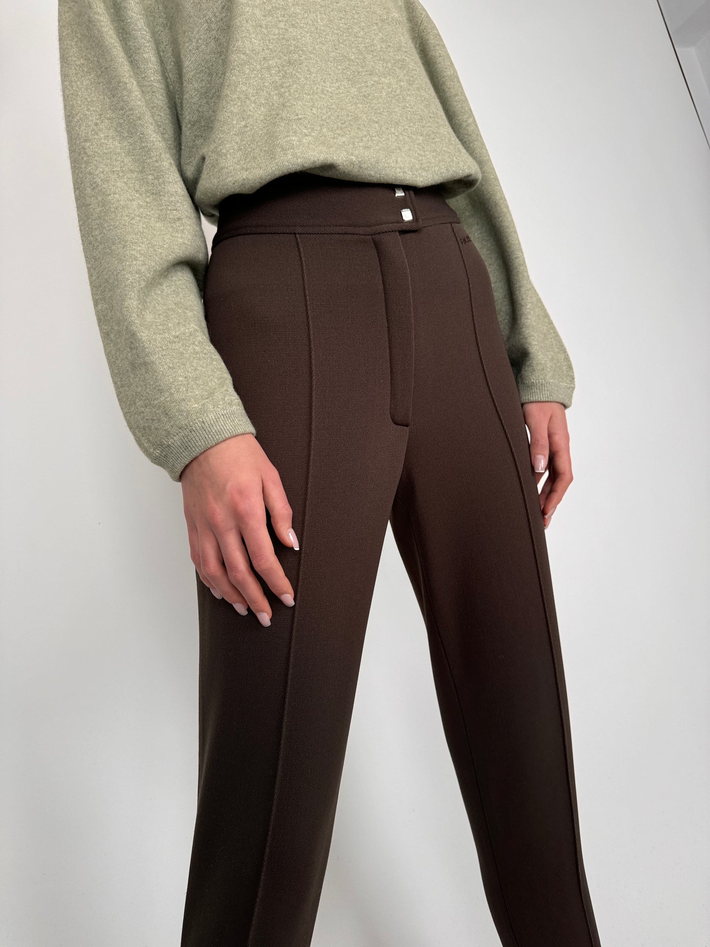 Pantaloni vintage tehnici modelatori chocolate brown