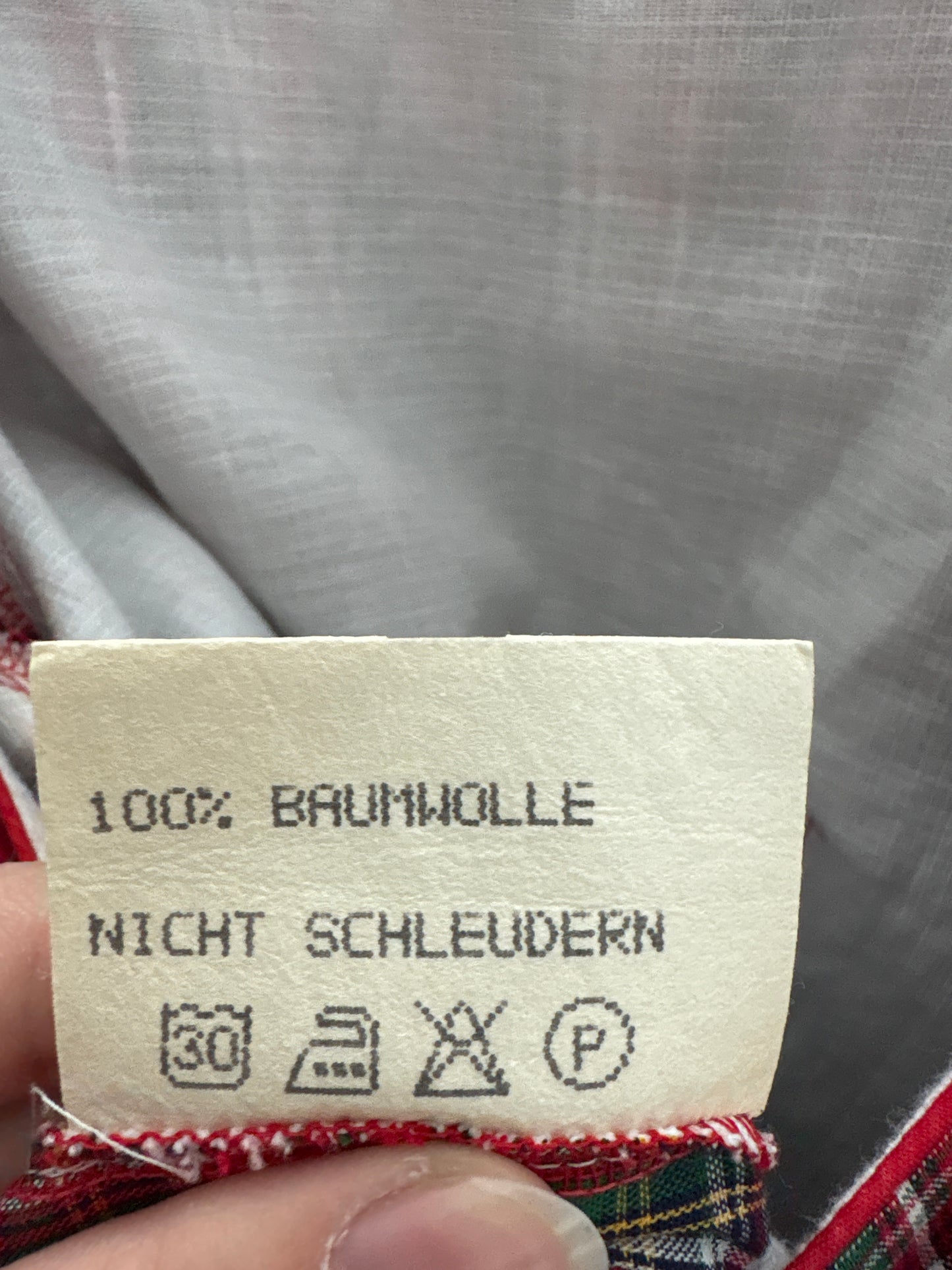 Rochie vintage cu corsaj din pânză de bumbac în carouri și mâneci bufante