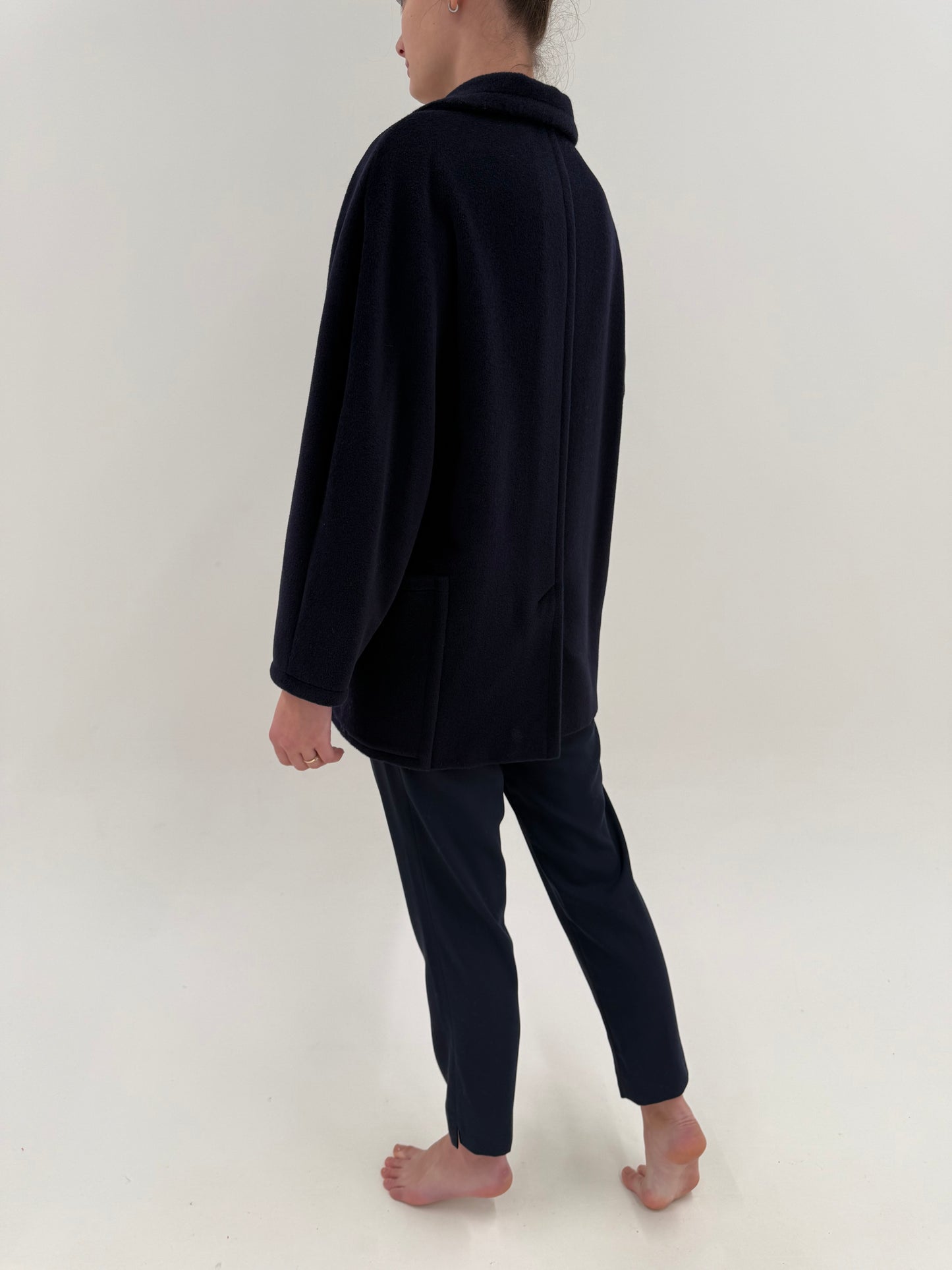 Jacheta Max Mara pea coat în croi actual din lana, cașmir și mohair