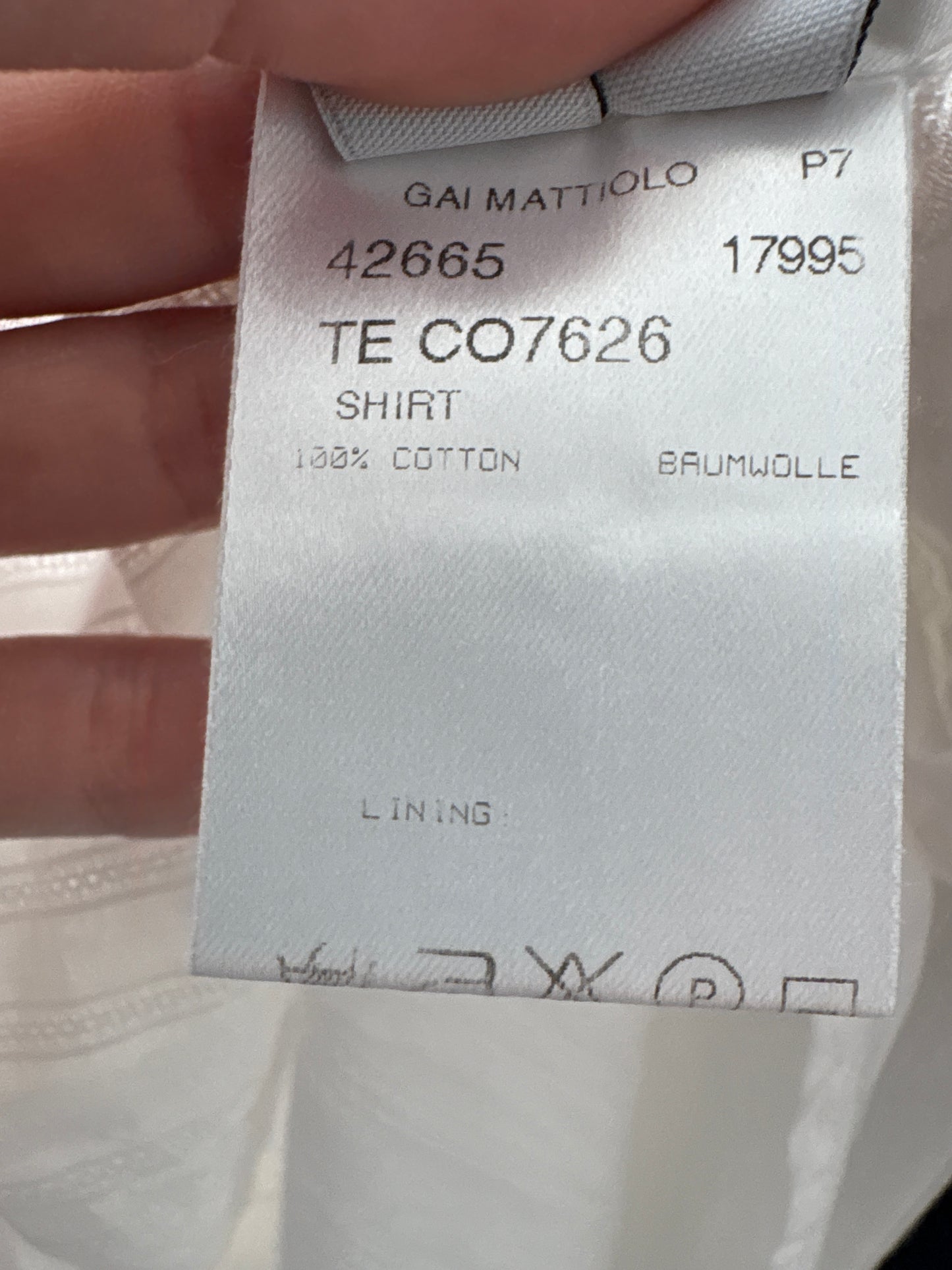 Tunica de brand luxury de nișă italian Gai Mattiolo din cea mai fină panzica de bumbac cu broderie