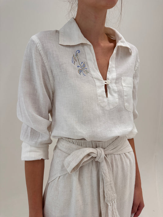 Tunica de brand premium Marciano by Guess cu broderie delicată din in excepțional