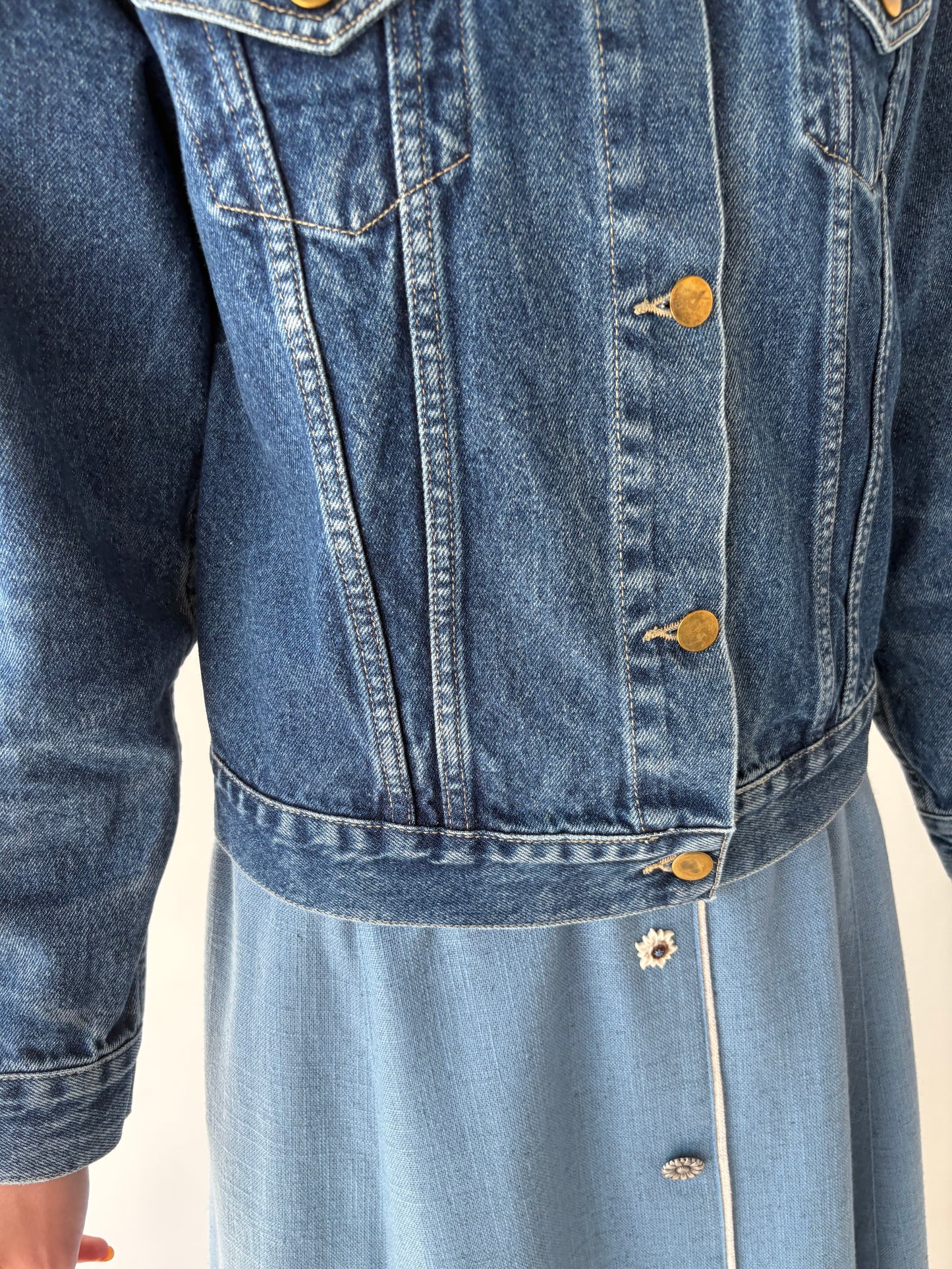 Geacă vintage din jeans classic wash