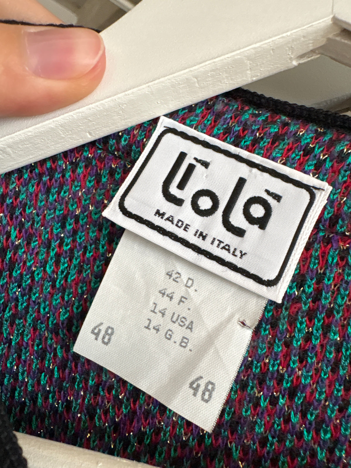 Jacheta de brand luxury italian Liola din tricot de lana extrafina cu inserții fine aurii