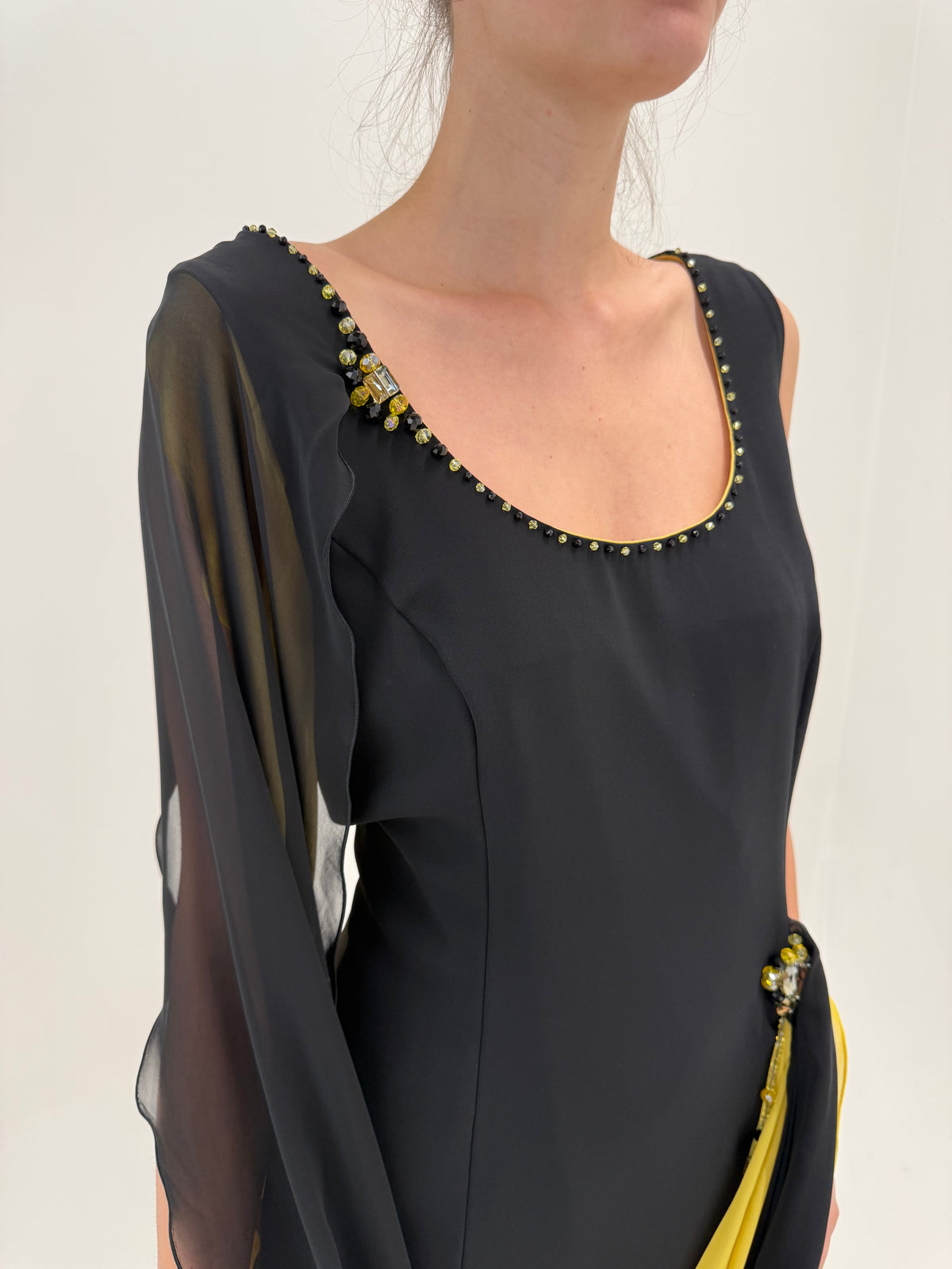 Rochie de seară de brand luxury Lancetti excepțională ultra chic atemporală