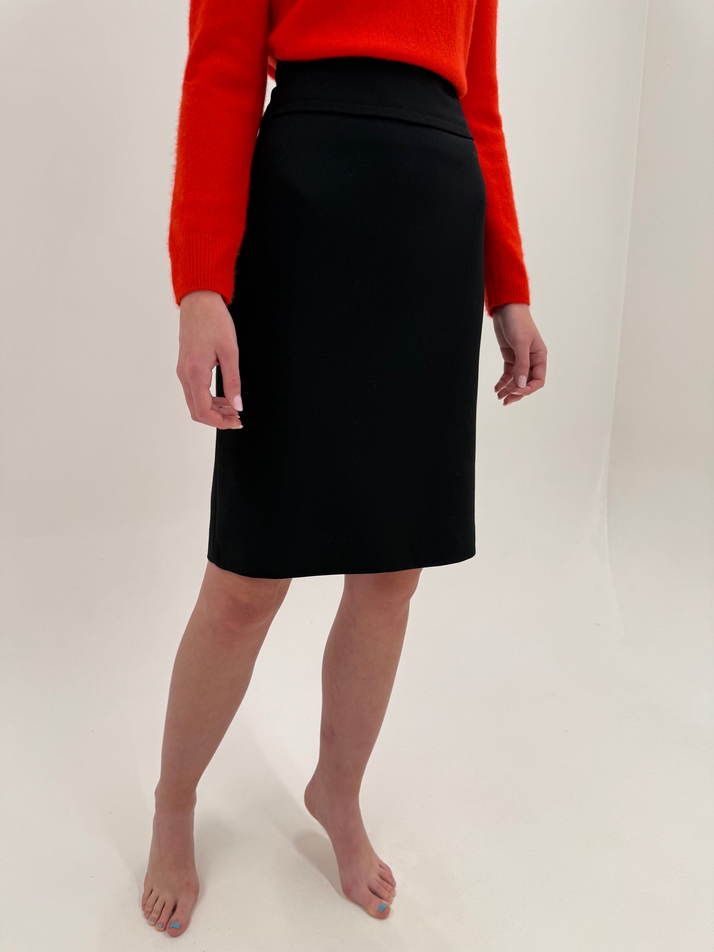 Fustă Max Mara din twill de lana extrafina de la zi la seară