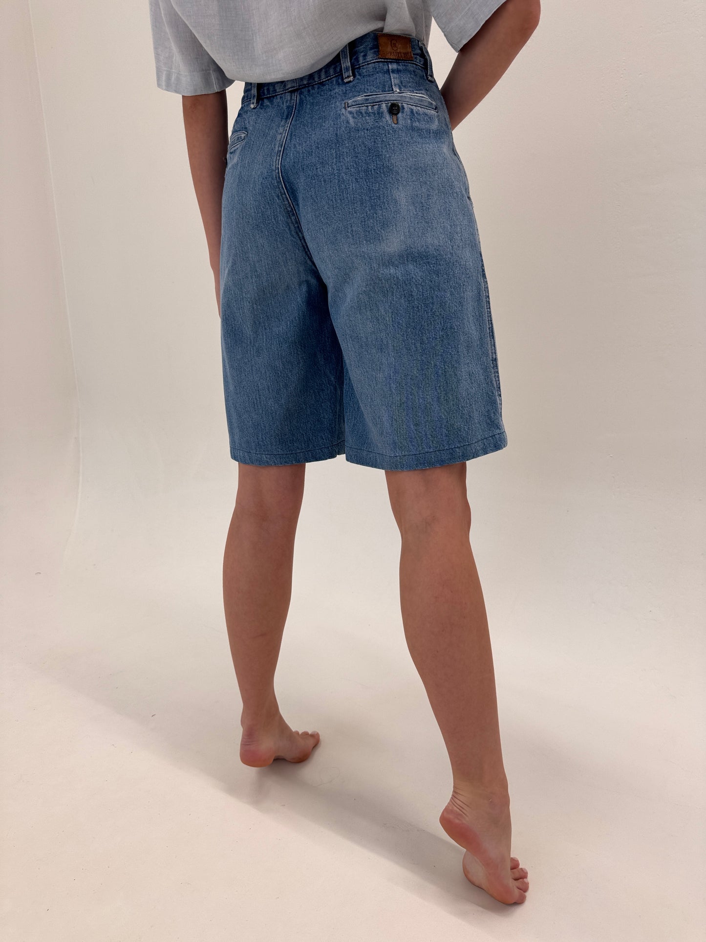 Pantaloni vintage luxury Cerutti din jeans excepțional in croi super în trend