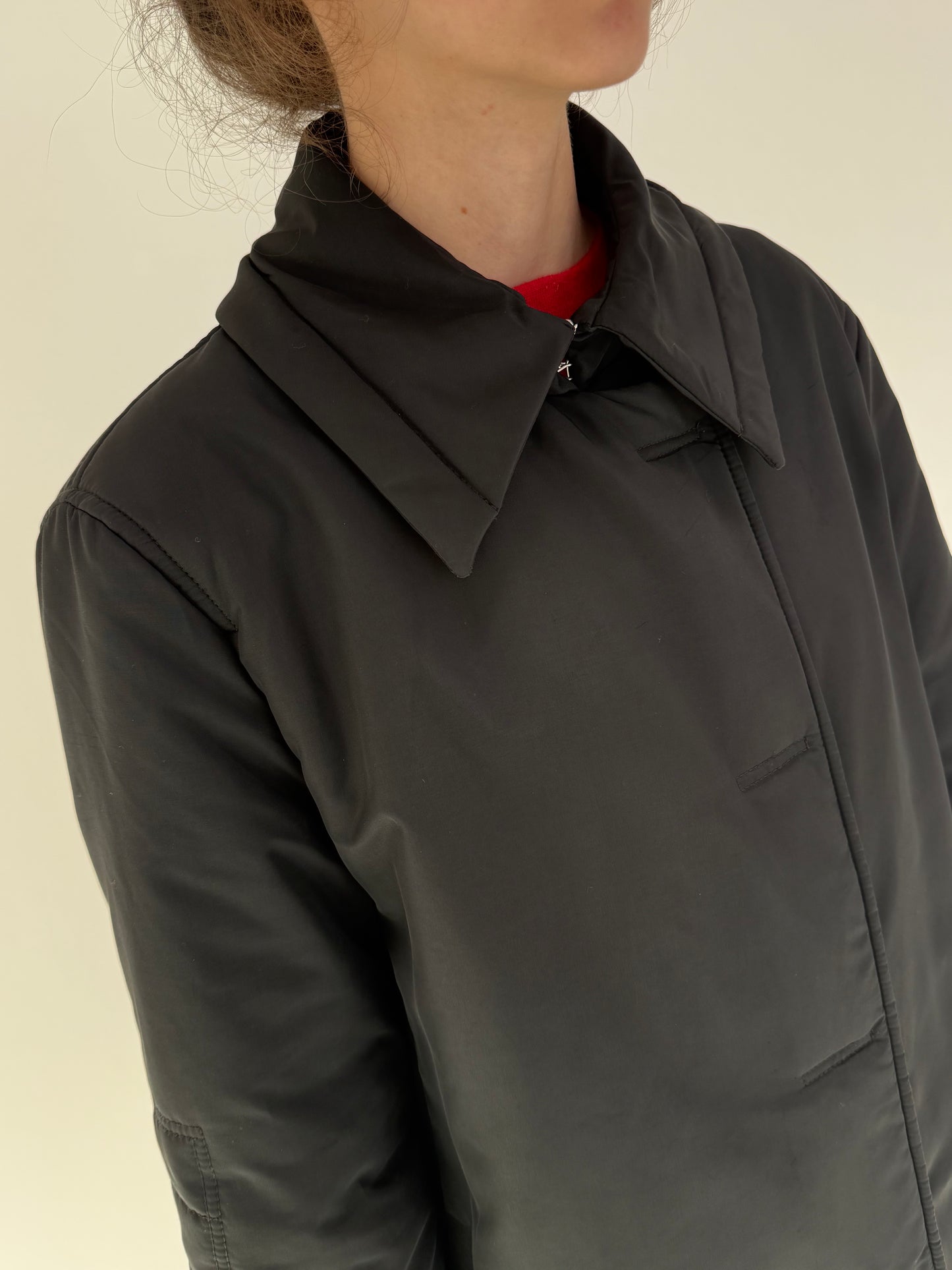 Padded coat Marella by Max Mara negru din material impermeabil