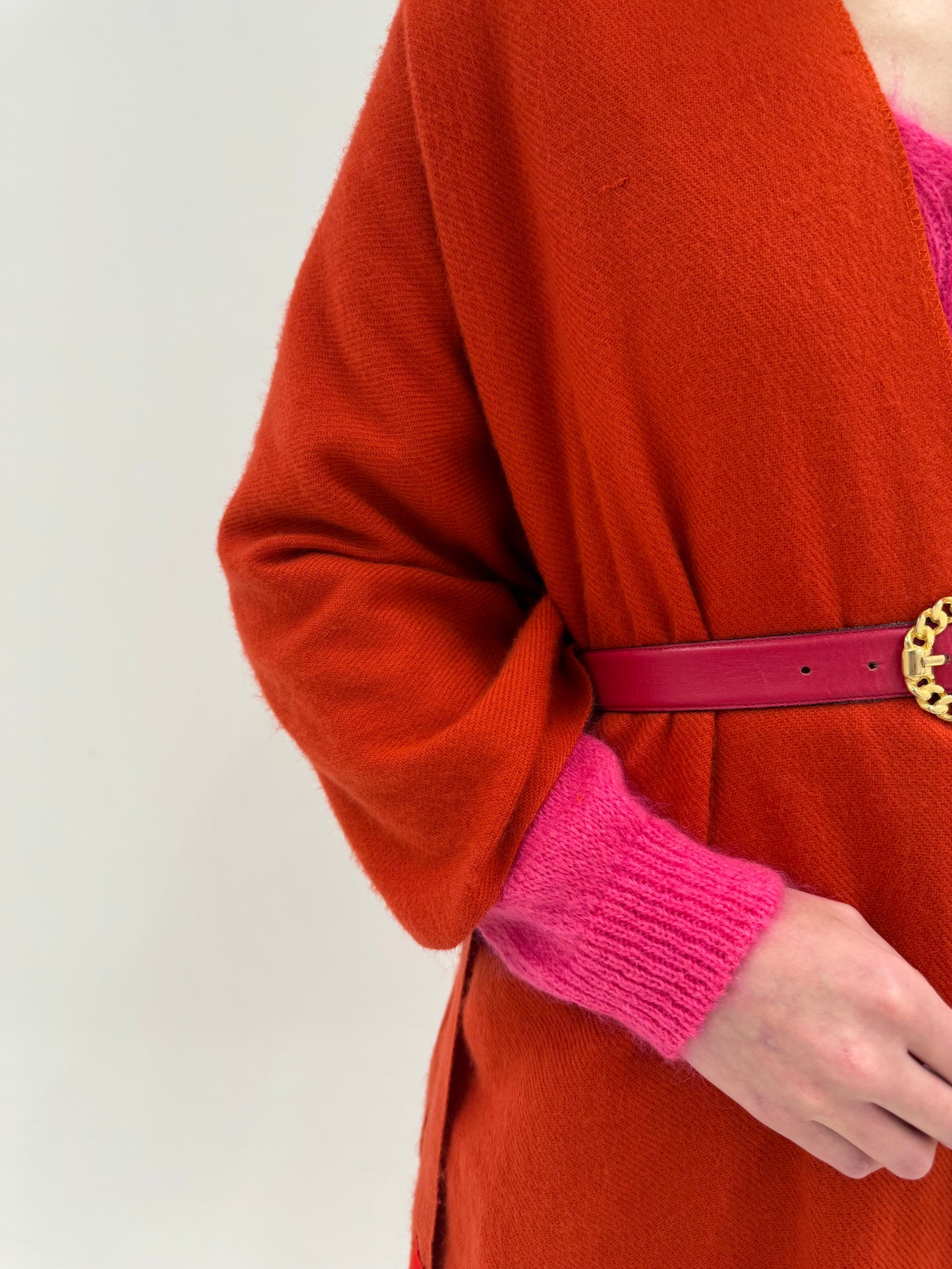 Capa oranj din lana extrafina