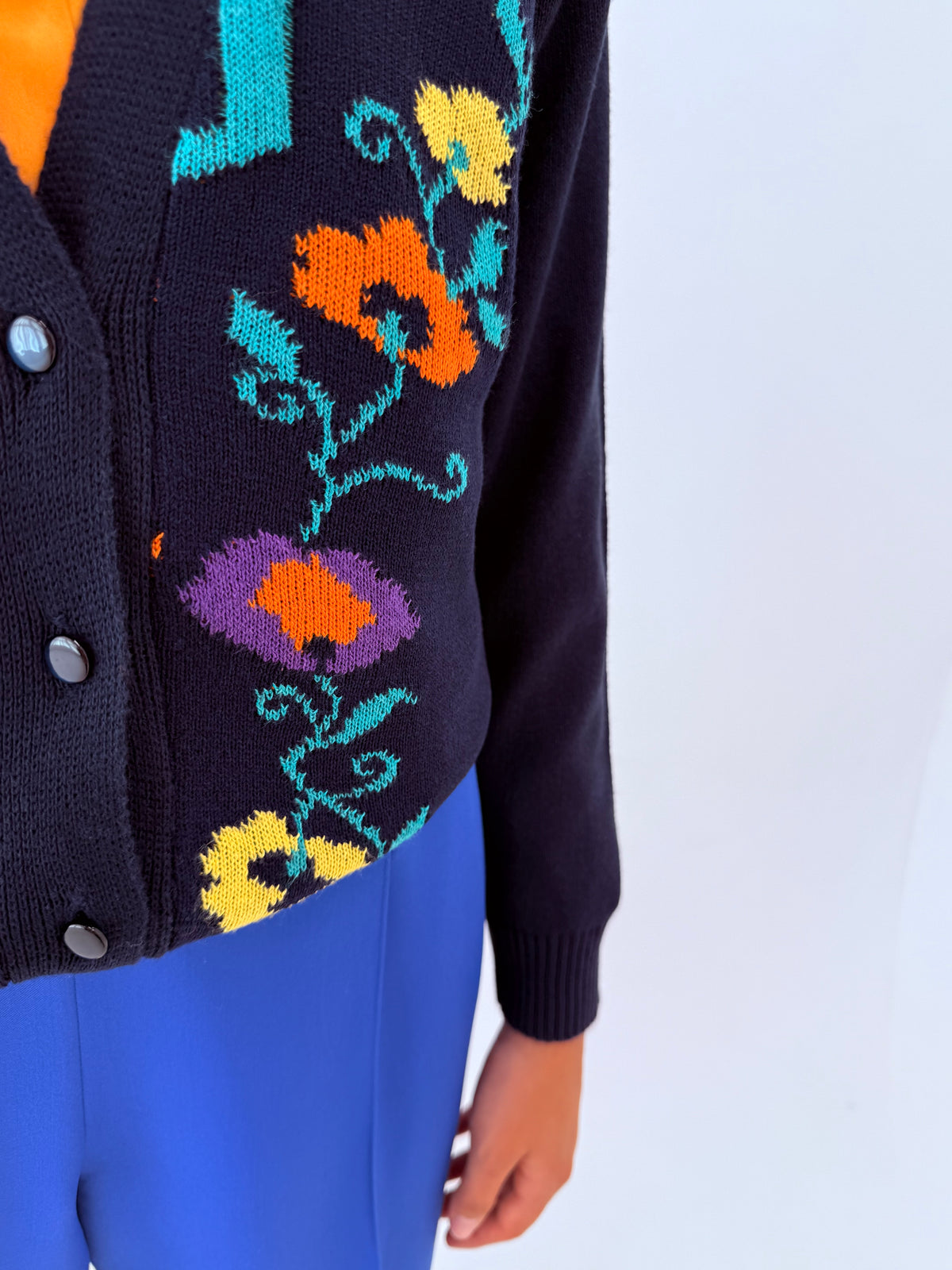 Cardigan vintage italian din bumbac excepțional de gramaj mare