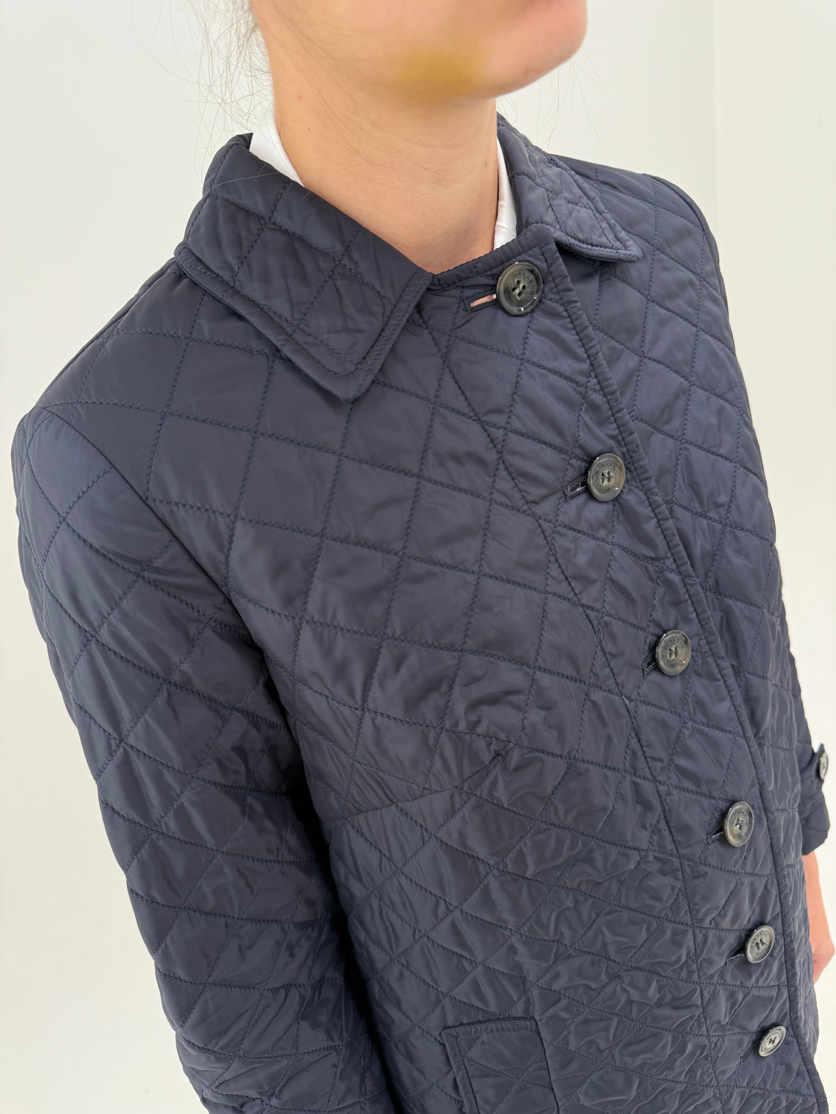 Jacheta matlasata Max Mara Navy blue în croi clasic