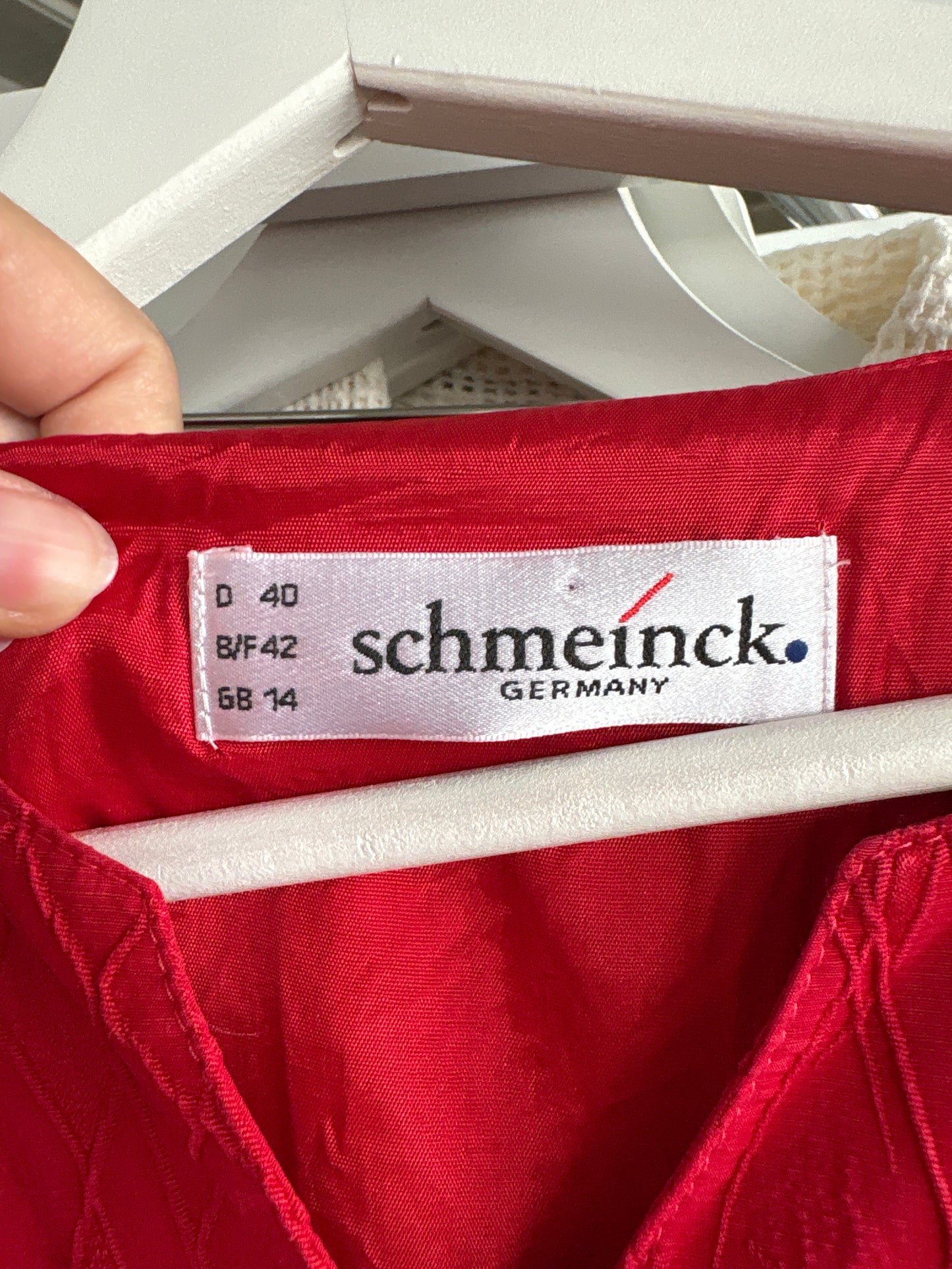 Rochie vintage cherry red texturată