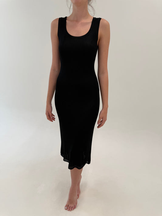 LBD vintage minimalist din jerse modelator de vară