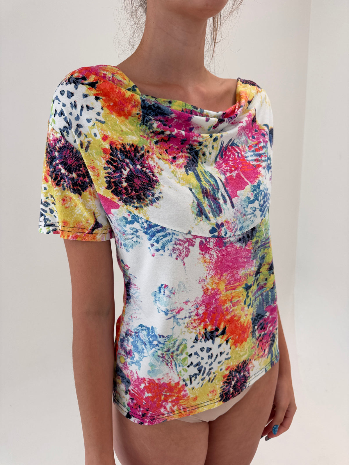Top italian de brand premium cu decolteu drapat
