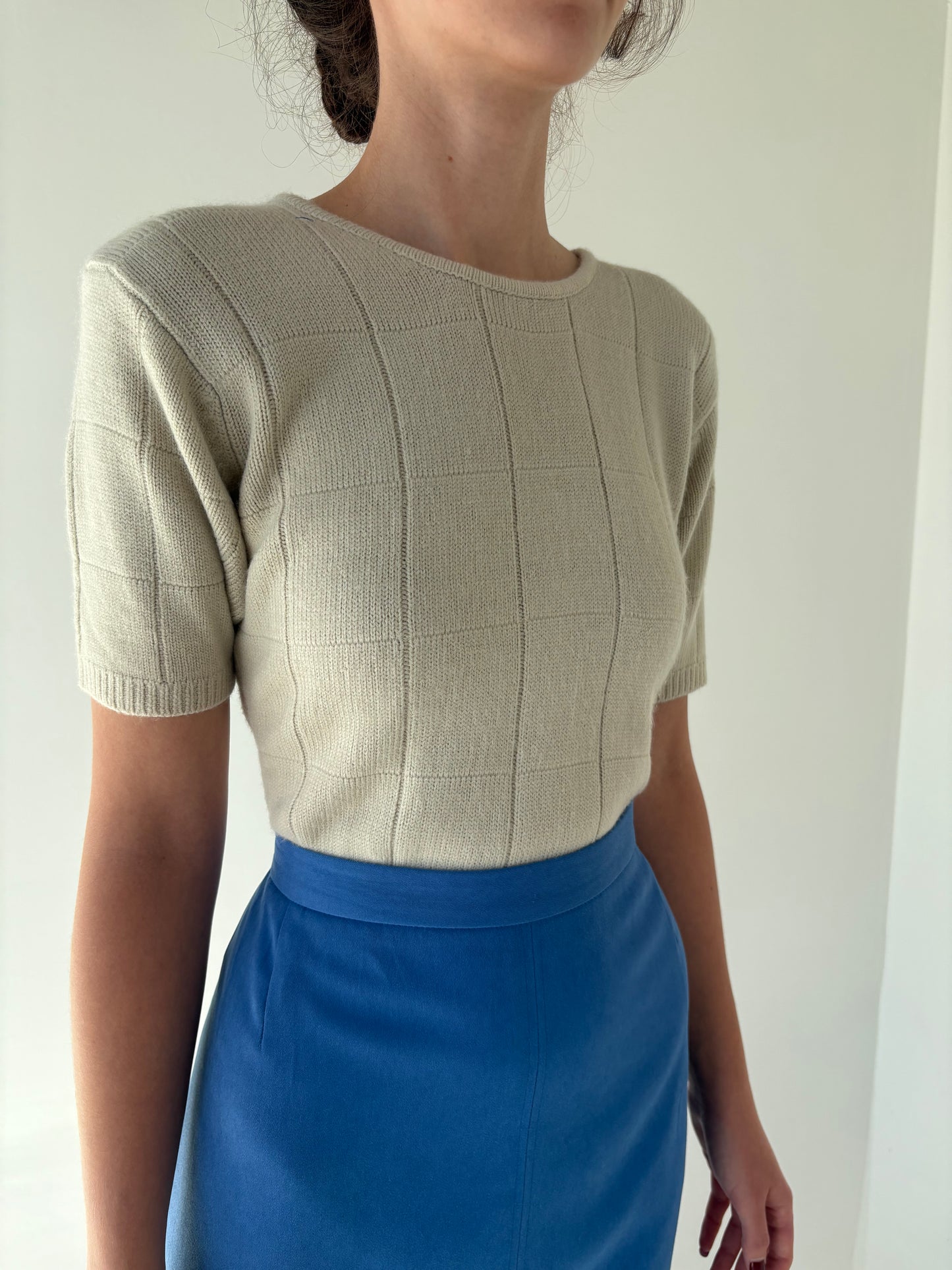 Set light nude italian excepțional din mix de lana extrafina multiply