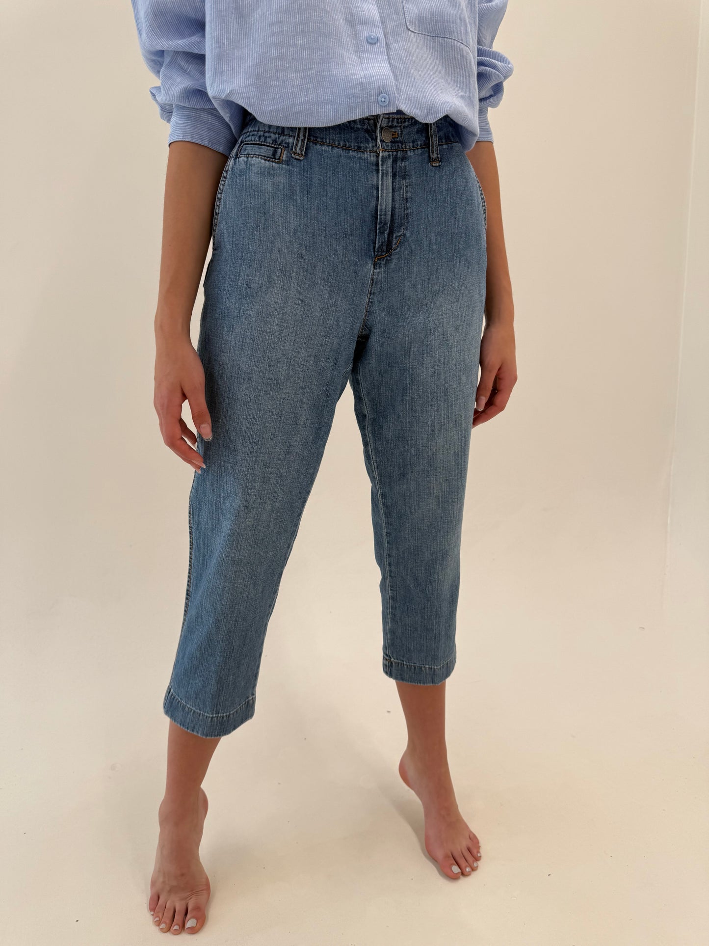 Jeans capri de care Ralph Lauren în croi super revenit în trend