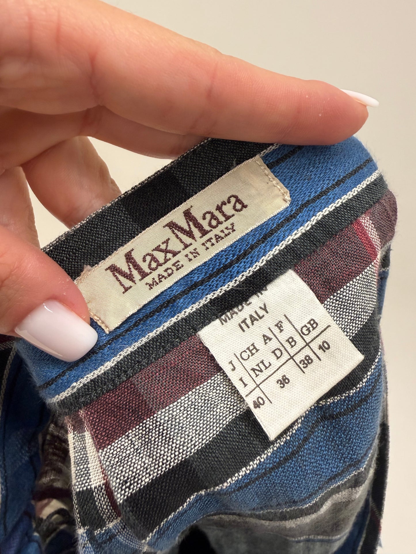 Fustă plisata vintage Max Mara din in excepțional cu talie ultra înaltă