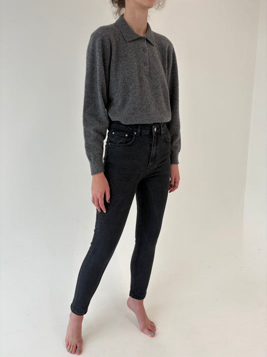 Jeans modelatori confort cu talie înaltă