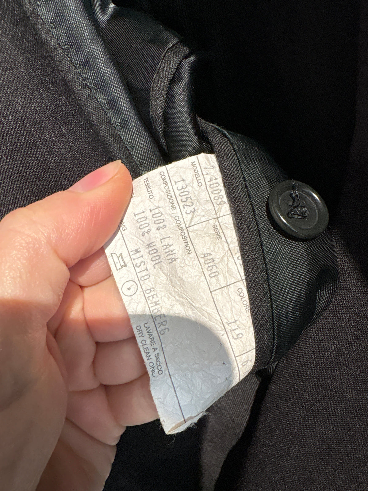 Sacou Loro Piana din lana super 100’s in croi actual charcoal gray