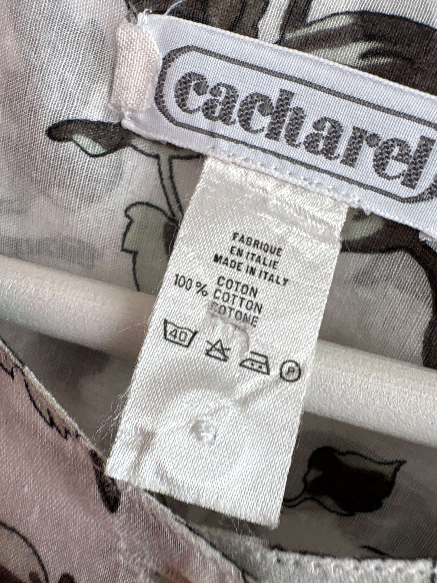 Cămașa vintage de brand luxury Cacharel din cea mai fină panzica de bumbac