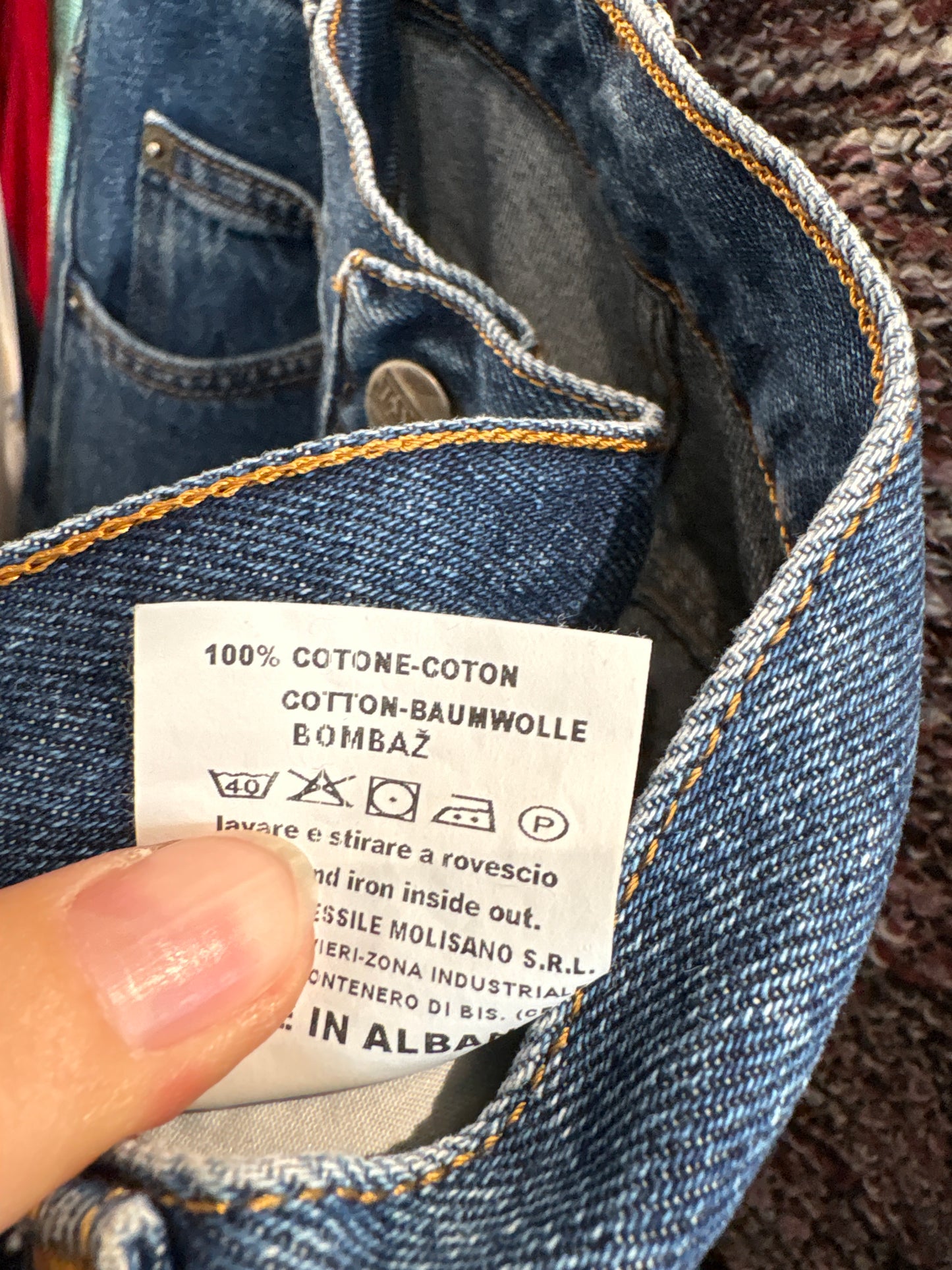 Jeans vintage premium tall dark wash din bumbac plin