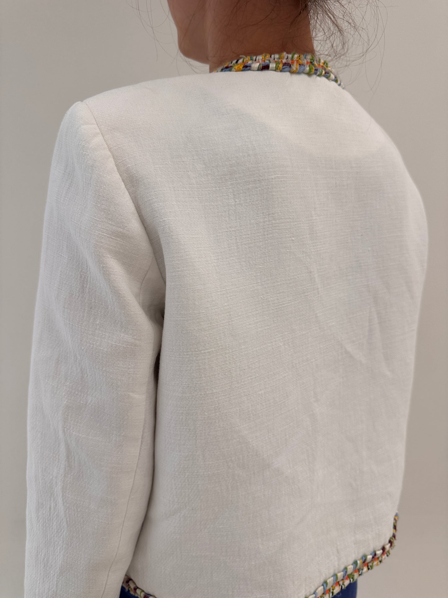 Sacou în stil Chanel din pânză de bumbac de brand luxury Madeleine